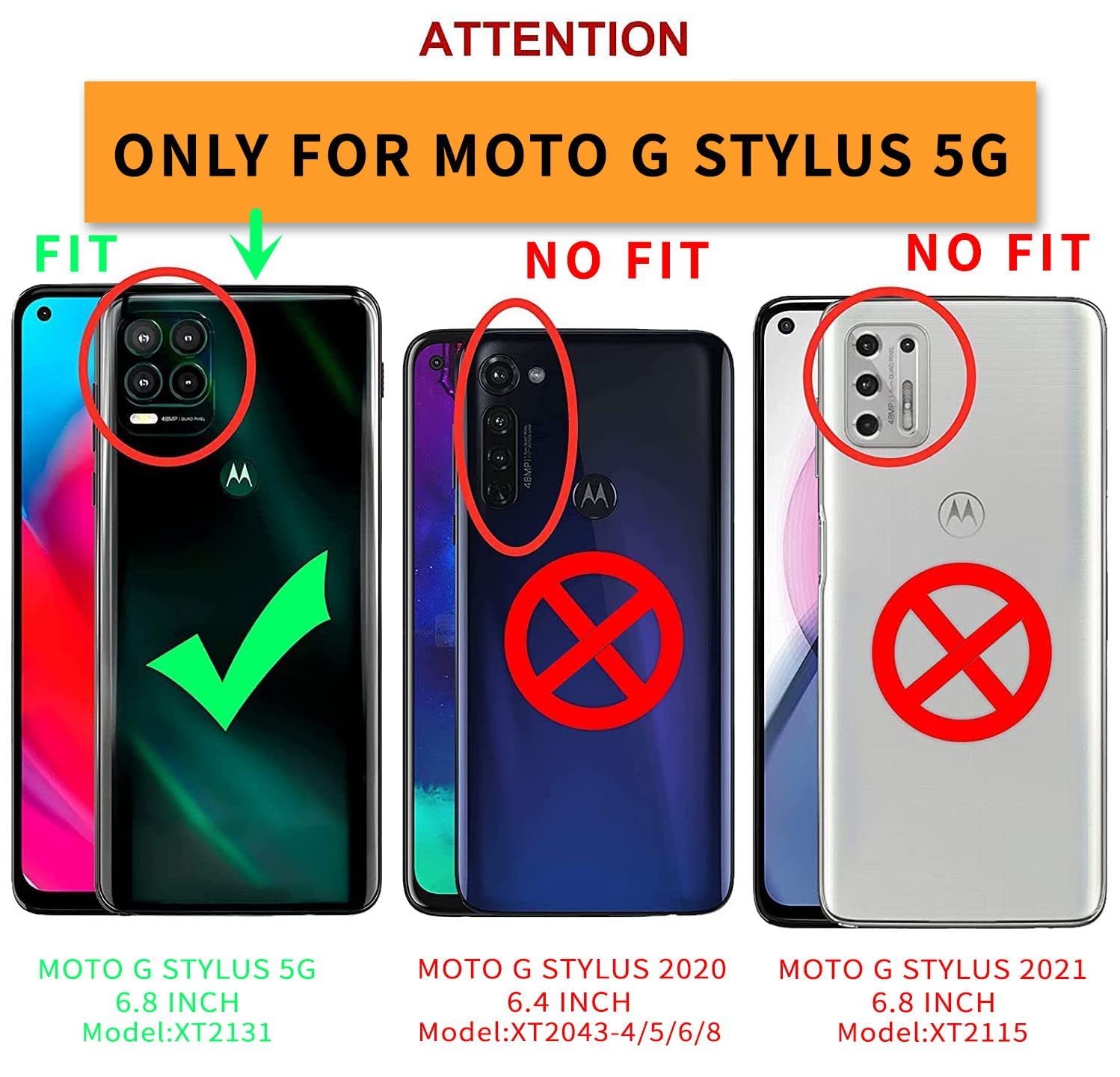 Shockproof Military Grade Drop Tested Phone Case With Ring Holster Belt Clip Card Holder Screen Protector Fits For Moto G Stylus