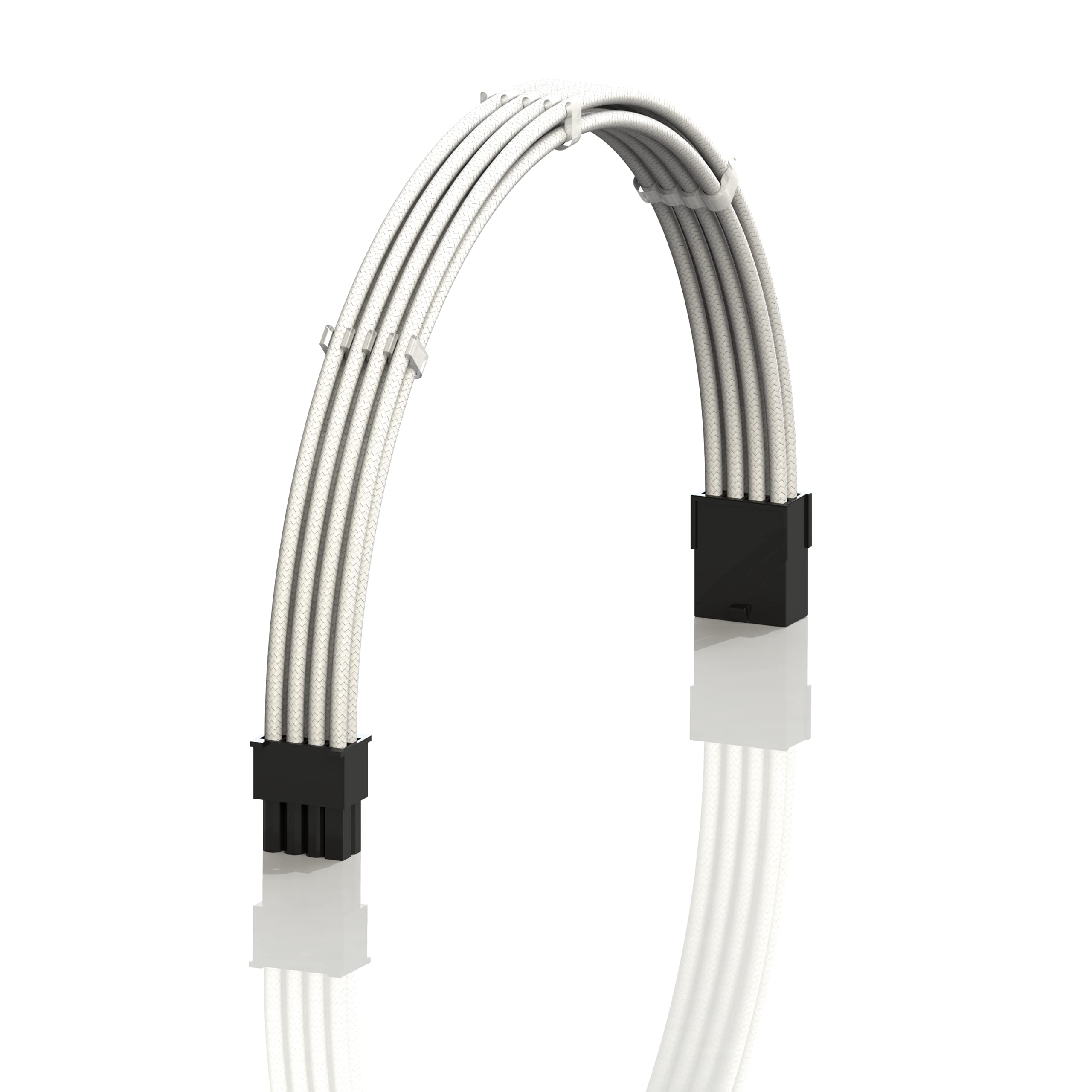 Linkup   Ava 30Cm Pci E 8P(6+2) Gpu Psu Power Supply Braided Sleeved Custom Mod Pc Extension Cable W/Combs?Strong & Stiff Design