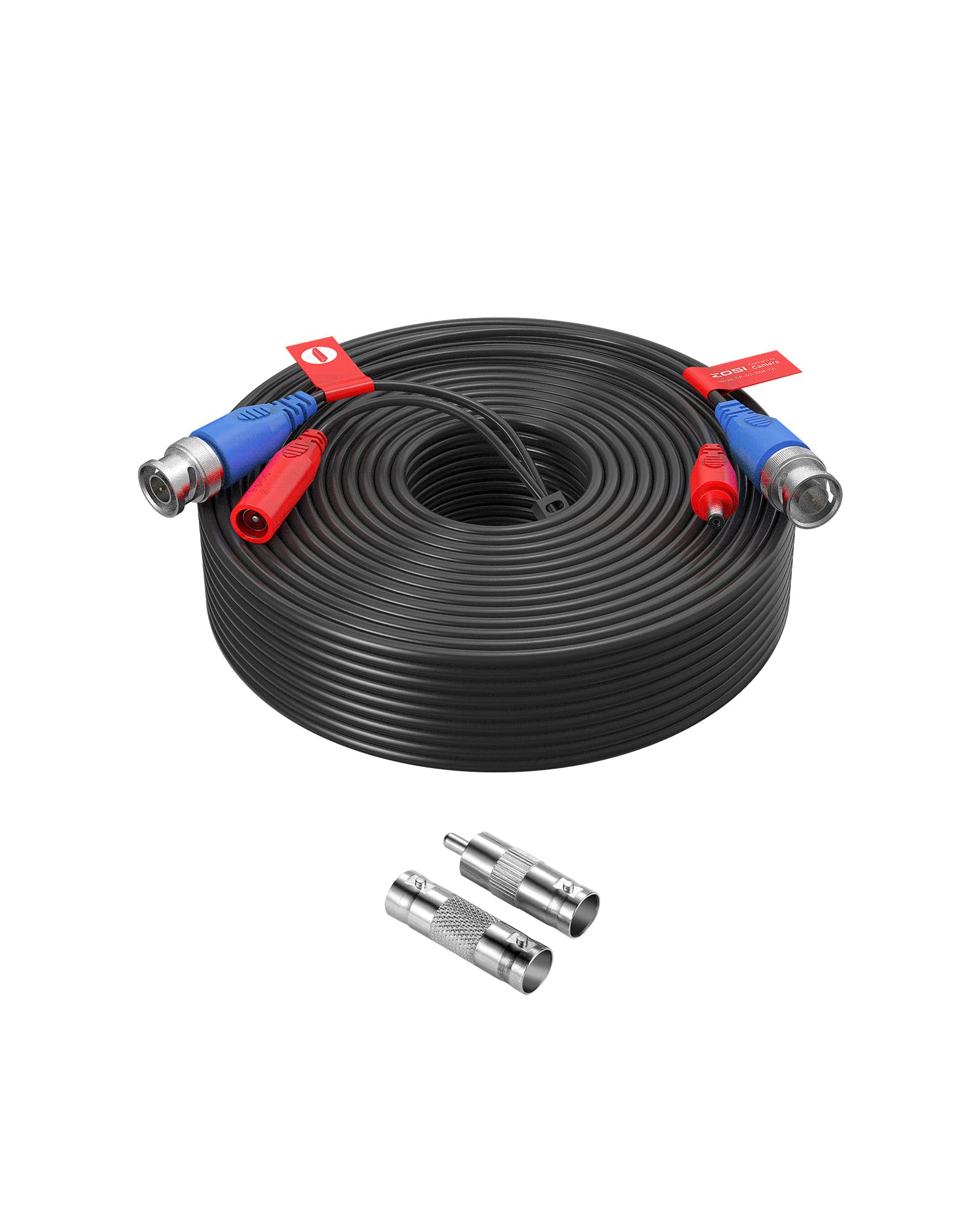 ZOSI 1 Pack 100ft (30 Meters) 2-in-1 Video Power Cable, BNC Extension Surveillance Camera Cables for Video Security Systems (Inc