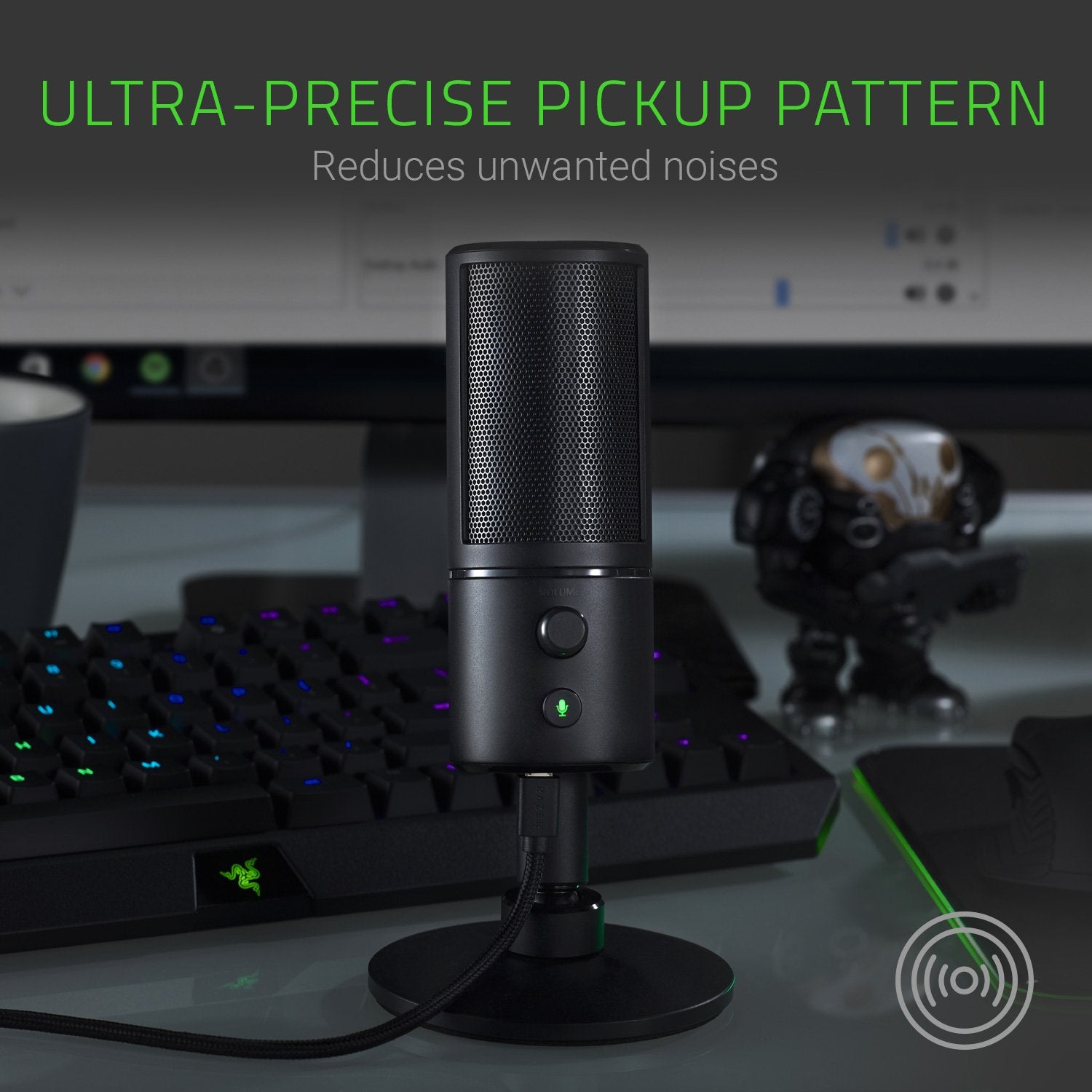 Razer Seiren X Usb Streaming Microphone: Professional Grade - Built-In Shock Mount - Supercardiod Pick-Up Pattern - Anodized Alu