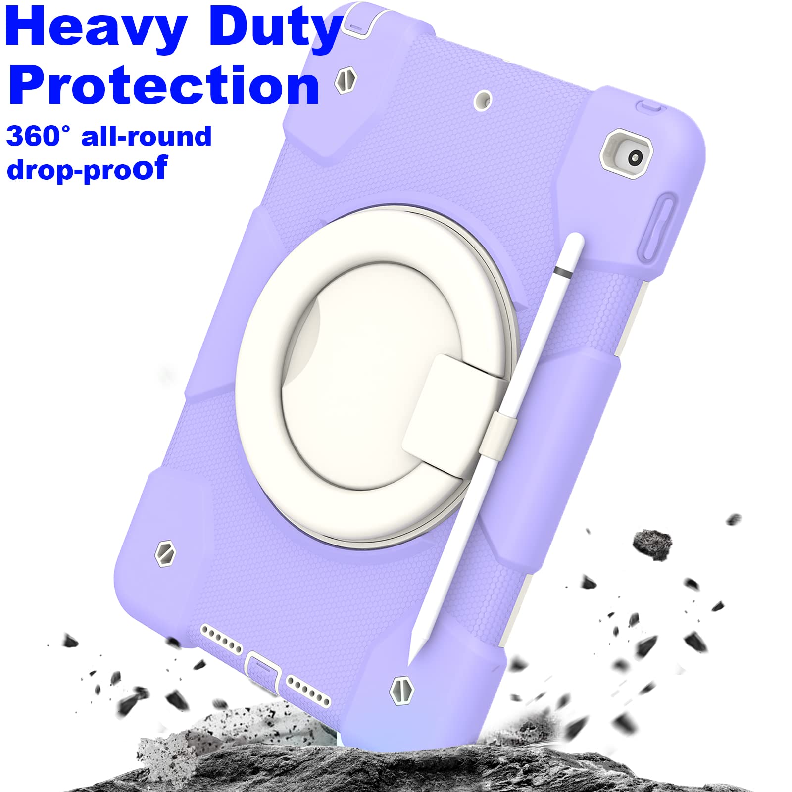 Andnary Ipad 10.2 Inch Case Kids,Ipad 9Th/8Th/7Th Generation Case 2021/2020/2019 Shockproof Rugged Protective Case,Ipad Case Wit