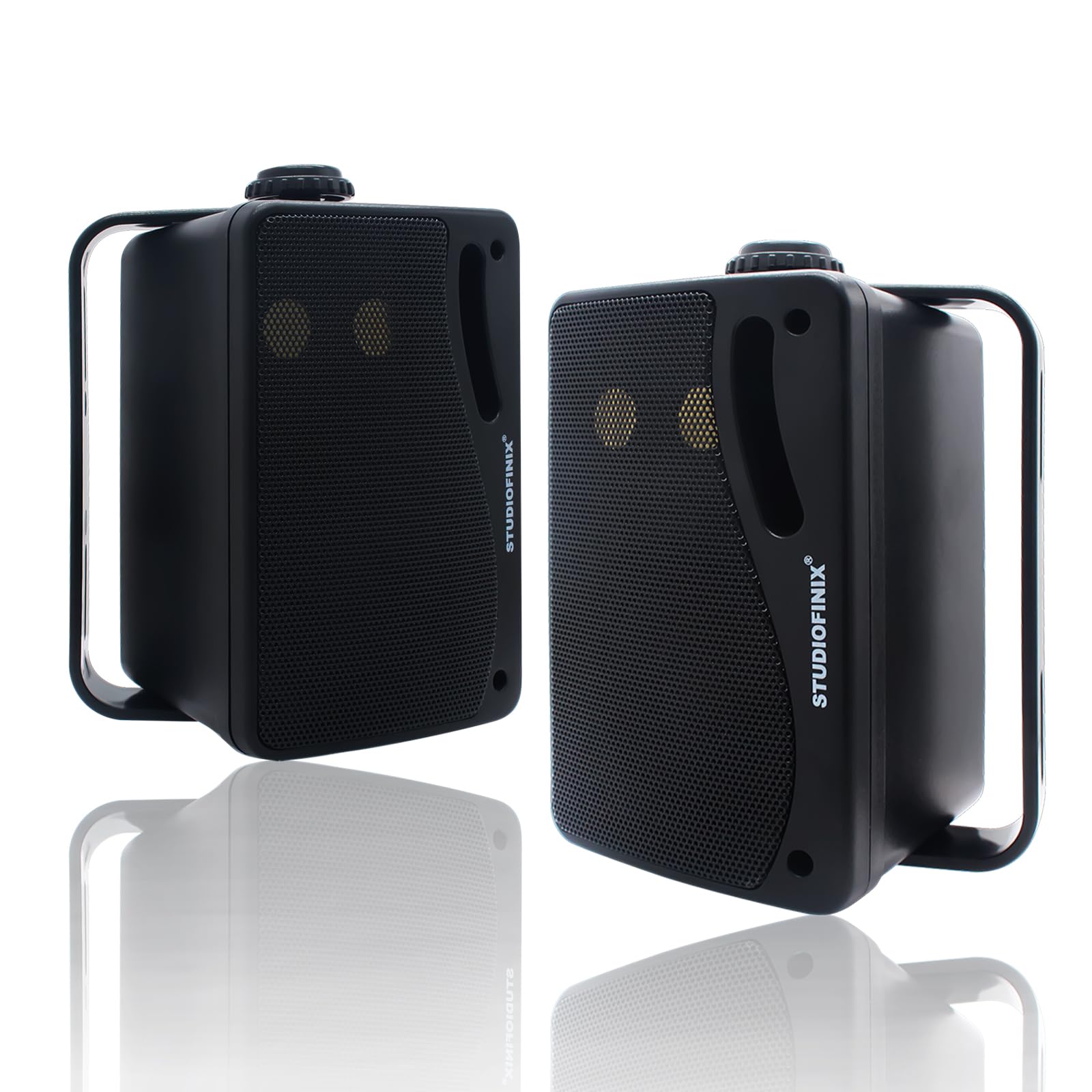 Studiofinix 3.5 Inch Outdoor Bluetooth Speakers Waterproof Wired,3 Way 200W Upgrade Premium Wall Mount Speakers,Ideal Use In Pat