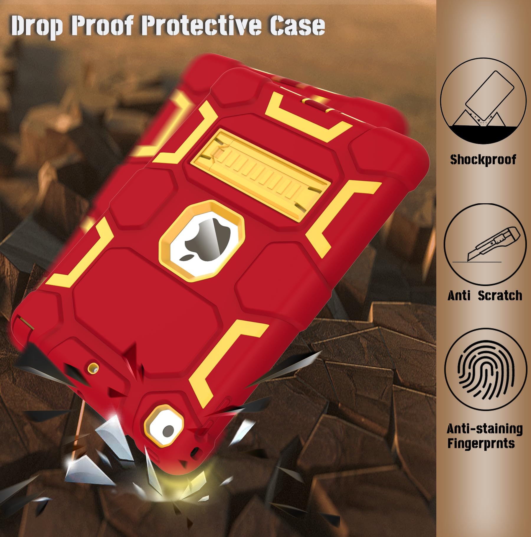 Ccmao For Ipad 6Th/ 5Th Generation Case 2018/2017, Ipad Air 2 Case 2014, Ipad 9.7 '' Case, Heavy Duty Shockproof Rugged Protecti