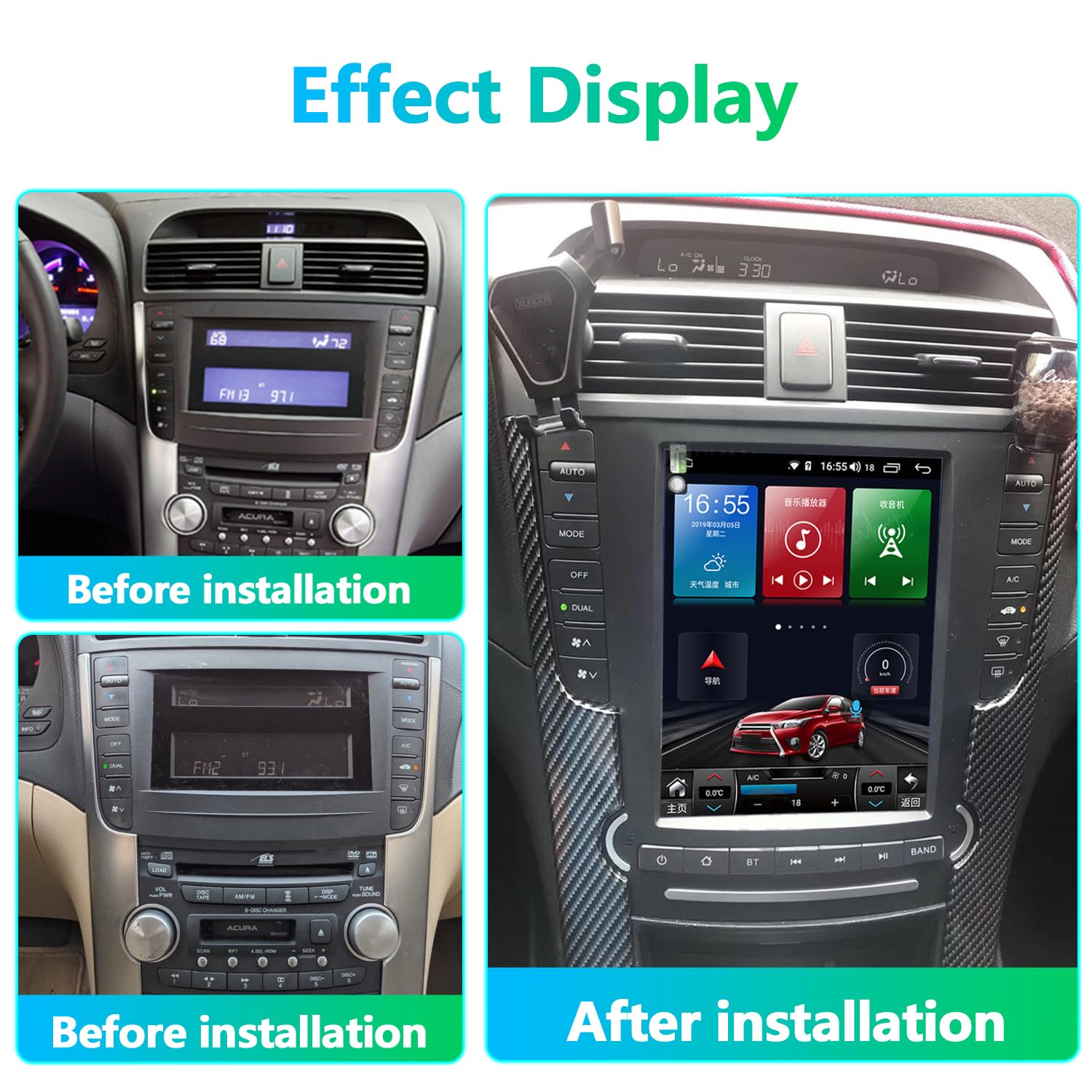 Car Radio Stereo Gps Navigation For Acura Tl 2004 2008 Radio Android Auto Car Play Vertical Screen Tesla Style With Dsp In Dash