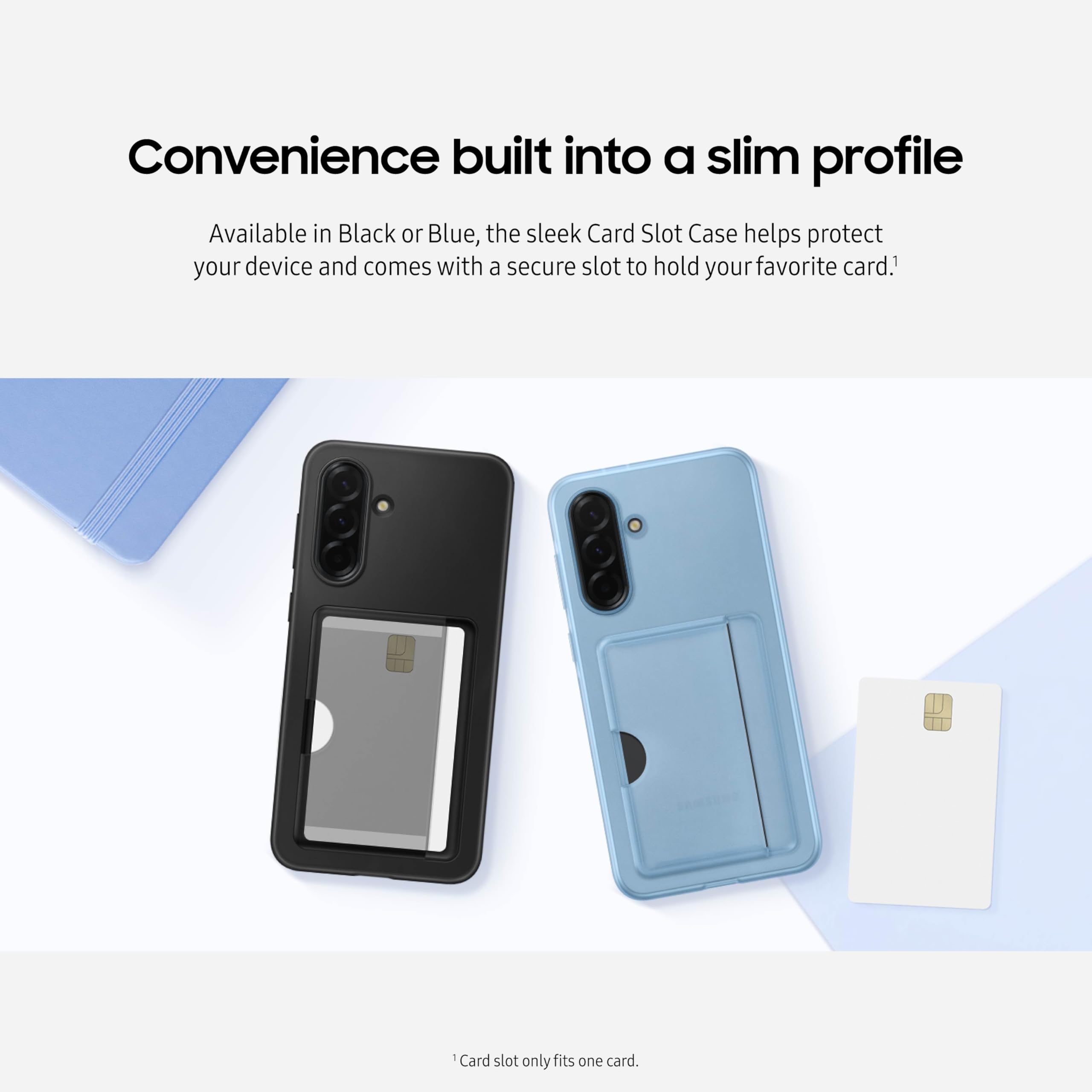 Samsung Galaxy A36 5G Card Slot Case, Slim Design, Durable Design, Blue, Ef-Oa366Tlegus