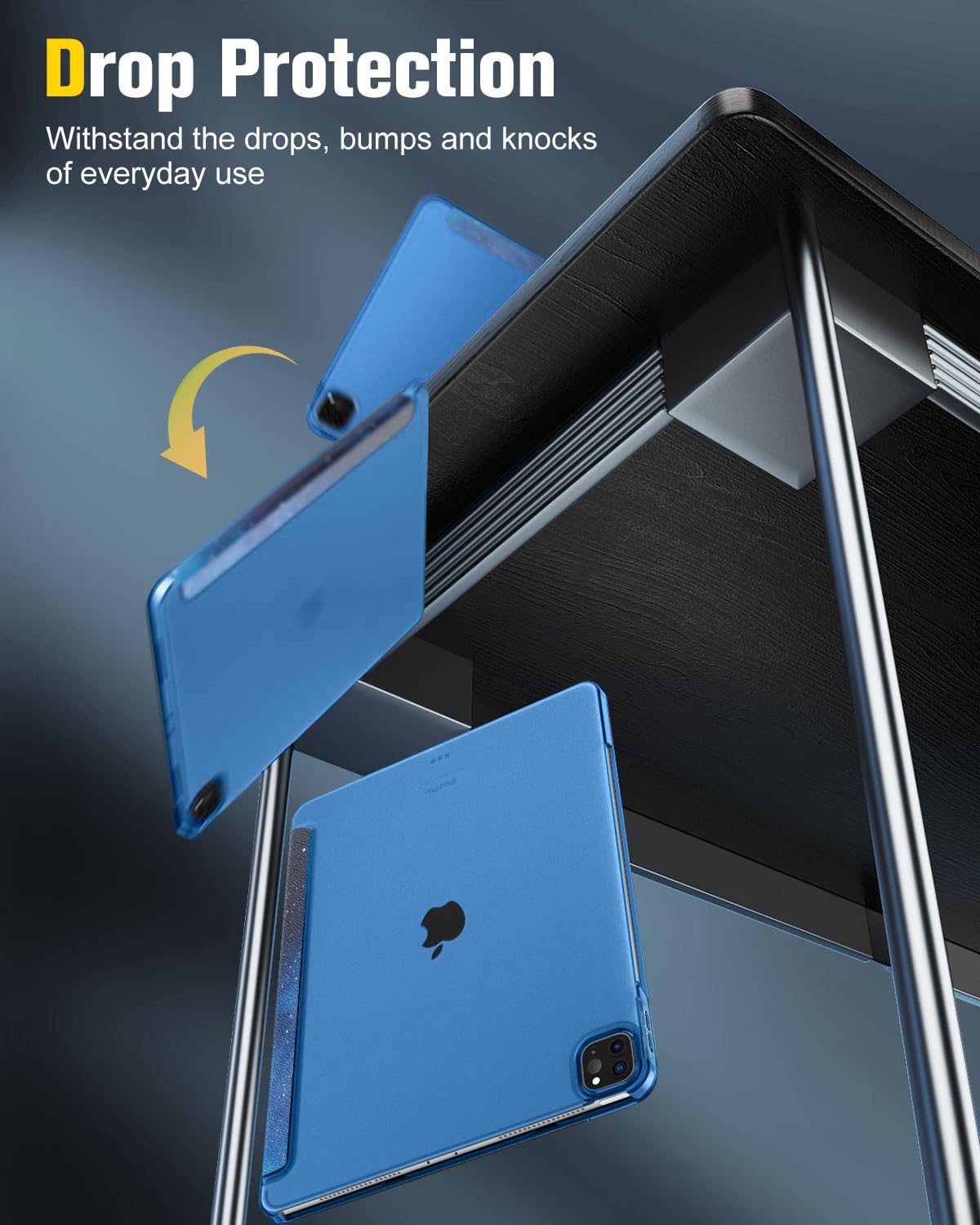 Moko For Ipad Air 13 Inch M2 Case 2024/ Ipad Pro 12.9 Case (6Th/5Th Gen 2022/2021), Slim Smart Shell Translucent Frosted Hard Pc