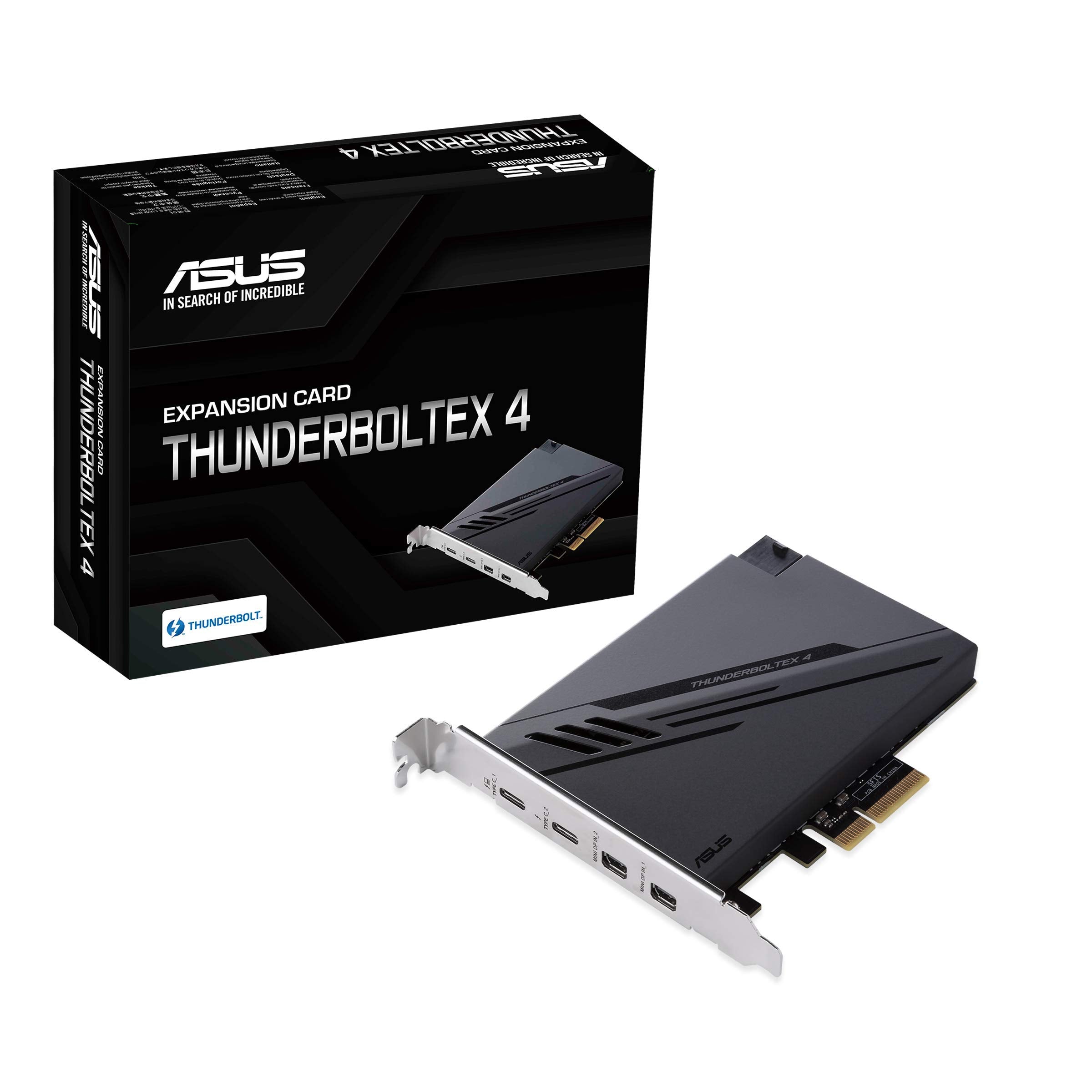 Asus Thunderboltex 4 With Intela Thunderbolta 4 Jhl 8540 Controller, 2 Usb Type C Ports, Up To 40Gbs Bi Directional Bandwidth, D