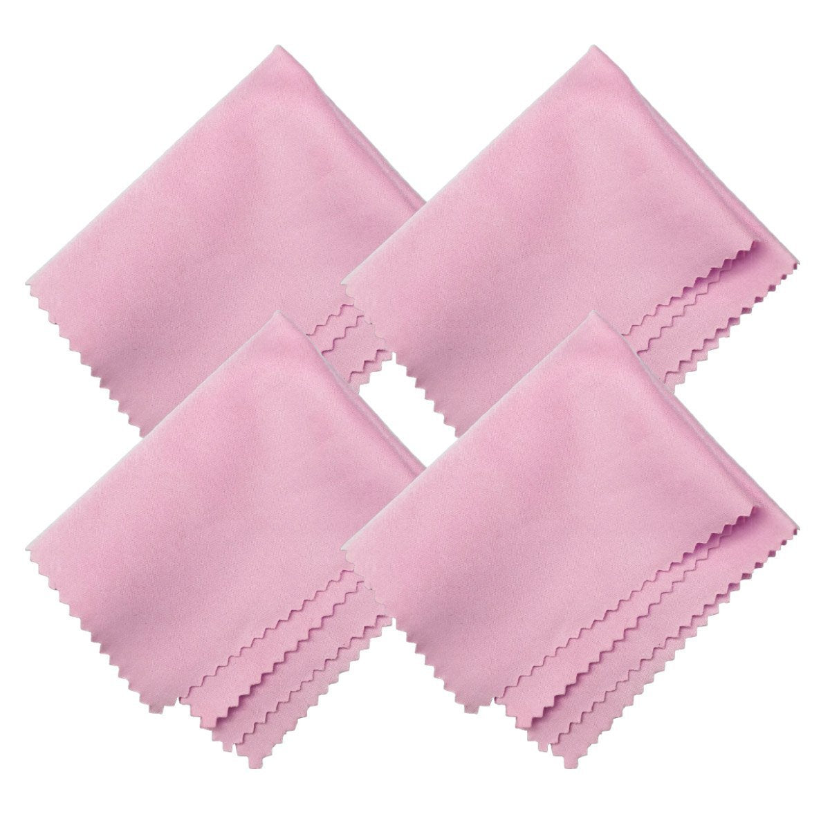 Microfiber Screen Cleaning Cloths, HTTX 4-Pack 6 x 7 inches for Cell Phones, Tablets, LCD TV, Laptop, Camera Lenses, Surface Tablet, Monitor, Car GPS Screens, Spectacles, Glasses, Watches [Pink]
