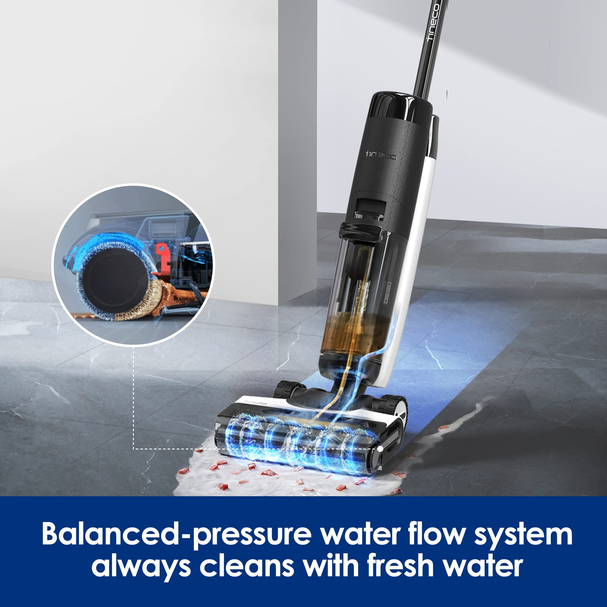 Tineco Floor One S7 Pro Smart Cordless Floor Cleaner, Wet Dry Vacuum Cleaner & Mop For Hard Floors, Lcd Display, Long Run Time,