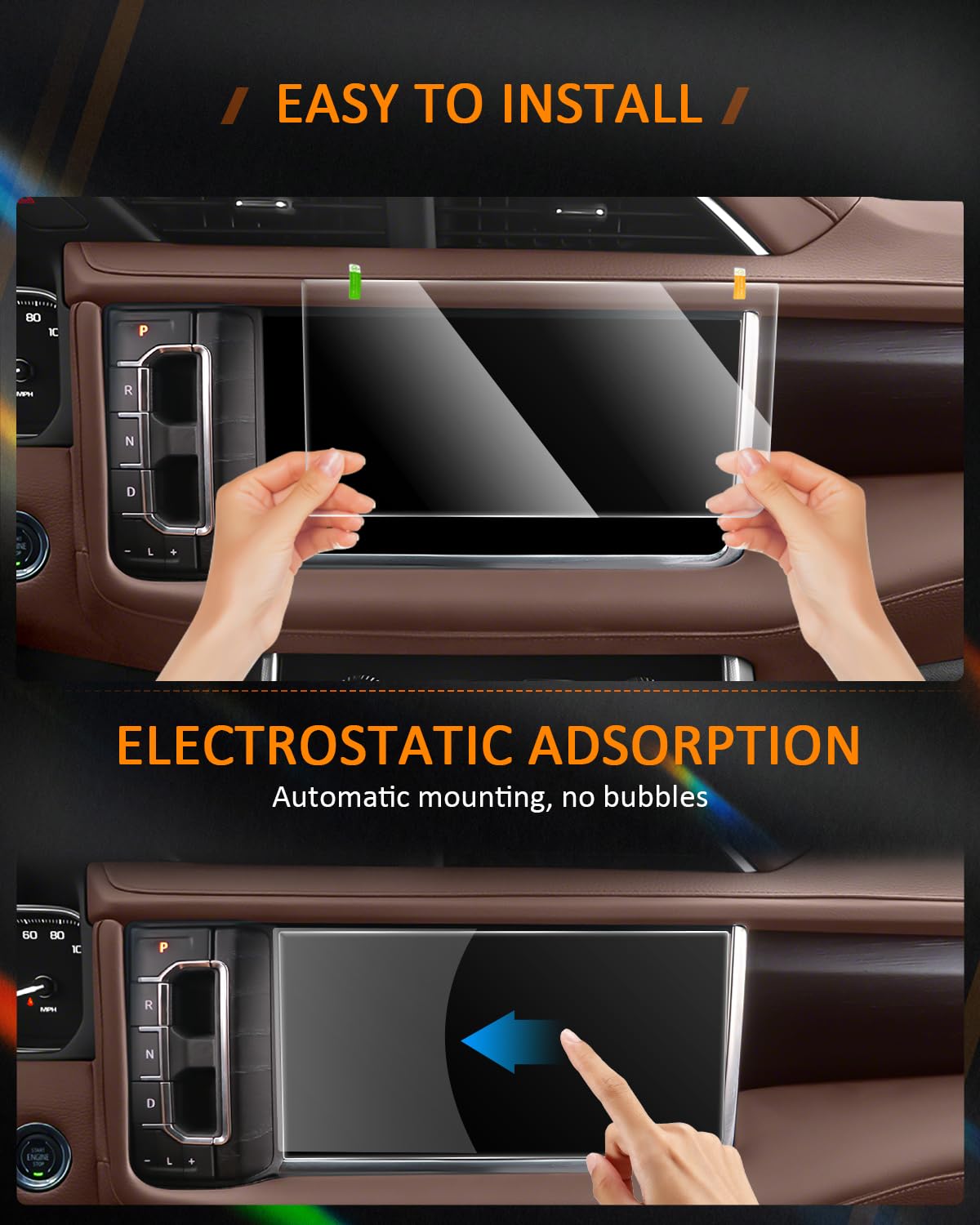 Cdefg For Gmc Yukon Accessories Screen Protector 2024 2023 2022 2021 Denali  Denali Ultimate 10.2 Inch Touch Screen Saver Infotainment Navigation Radio Display Cover (Nano Film 2 Pcs)