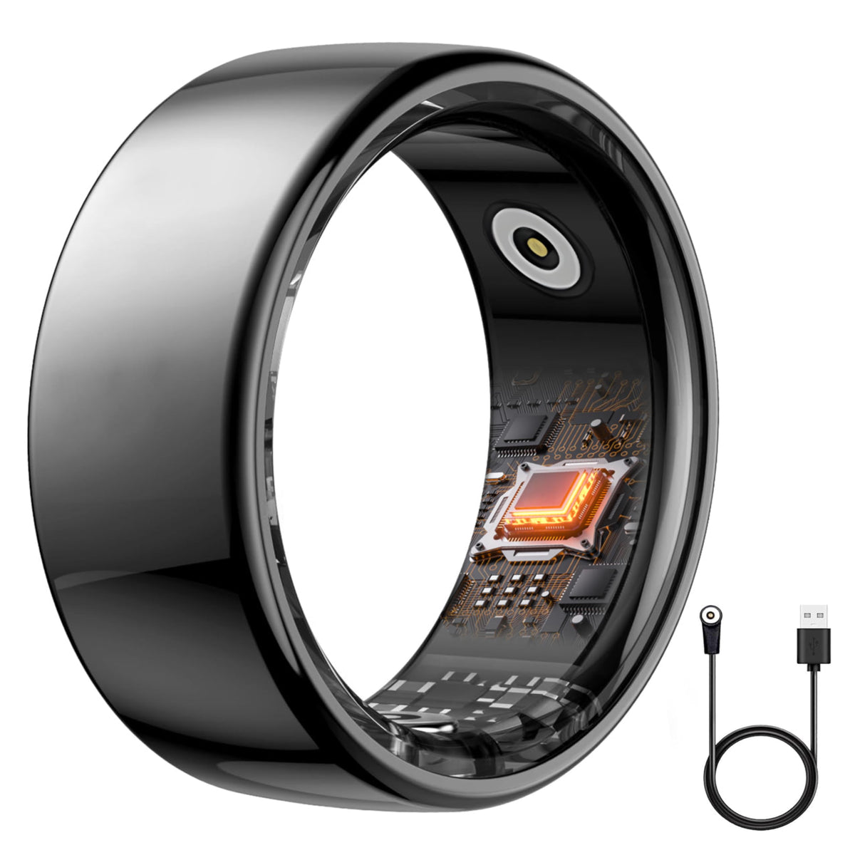 Fitness Tracker,Smart Rings Health Heart Rate Ring With Blood Oxygen, Blood Pressure, Sleep Tracker, Step Tracker, No Subscripti
