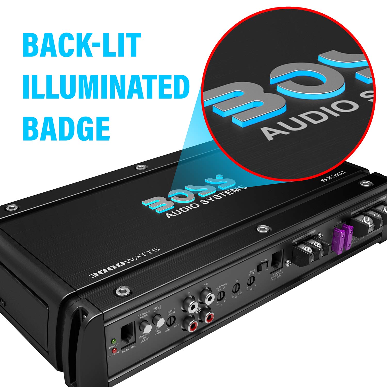 Boss Audio Ox3Kd Class D Car Amplifier   3000 Watts, 1 Ohm Stable, Digital, Monoblock, Mosfet Power Supply