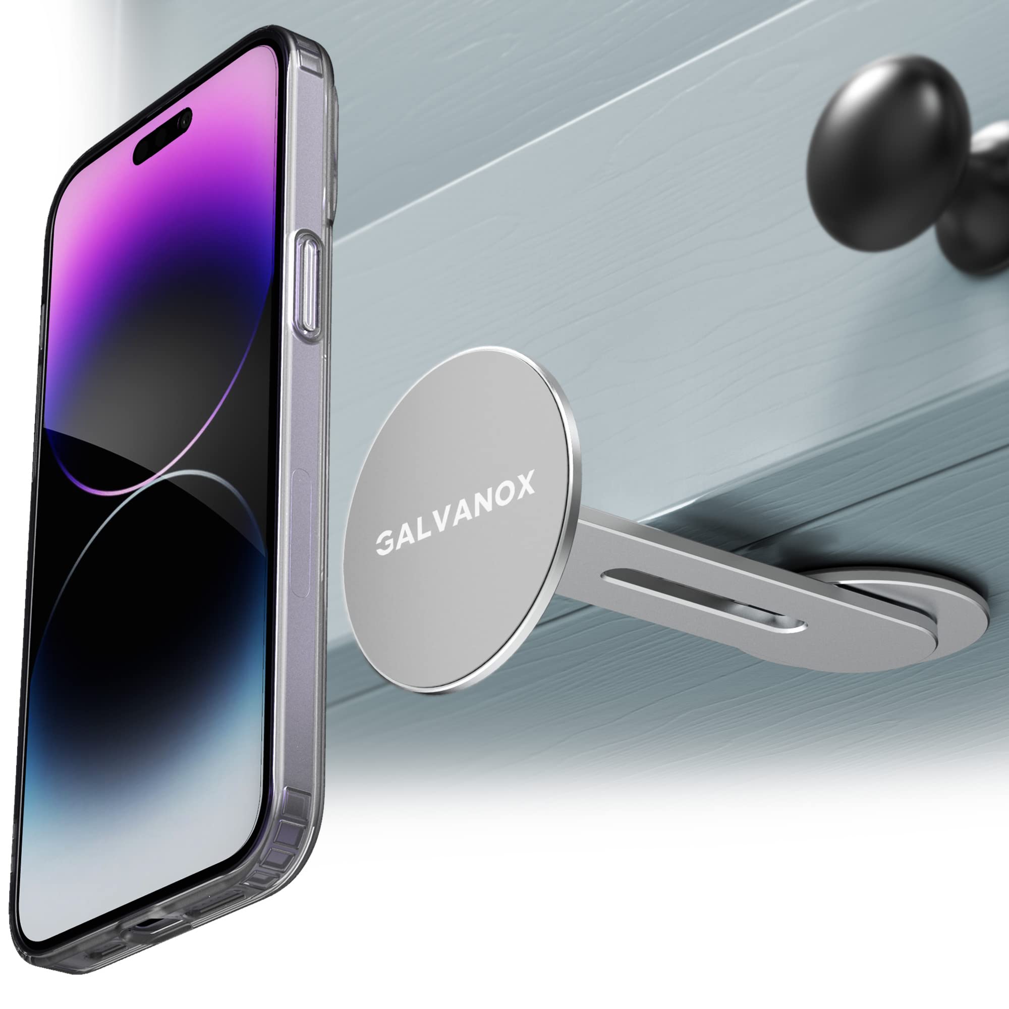 Galvanox Magnetic Phone Holder, Fold-Away Swivel Stand Compatible With Magsafe For Iphone 12,13,14,15, 16 Pro Max | Bedroom Nigh