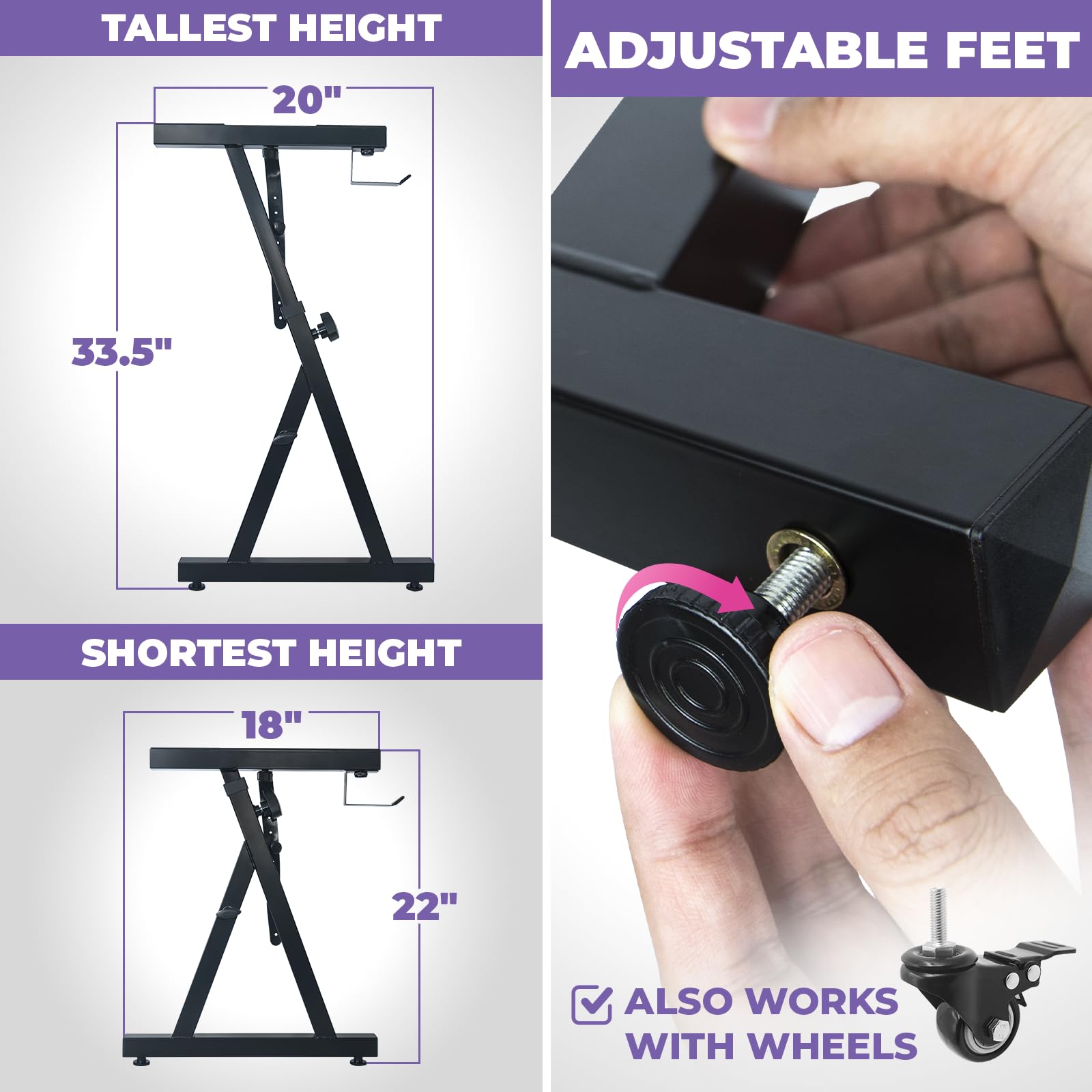 Liquid Stands Piano Keyboard Stand   Z Style Adjustable And Portable Heavy Duty Music Stand For Kids And Adults (Fits 54   88 Ke