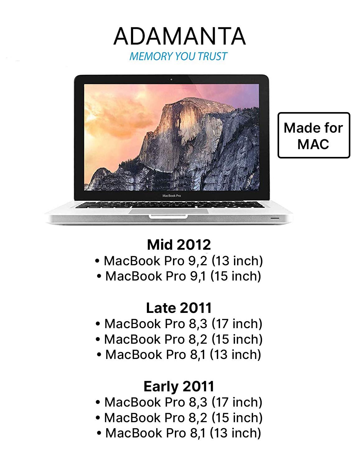 Adamanta 16Gb (2X8Gb) Apple Memory Upgrade Ddr3L 1600Mhz Sodimm Compatible For Imac (Mid 2011, Late 2012, Early/Late 2013, Late