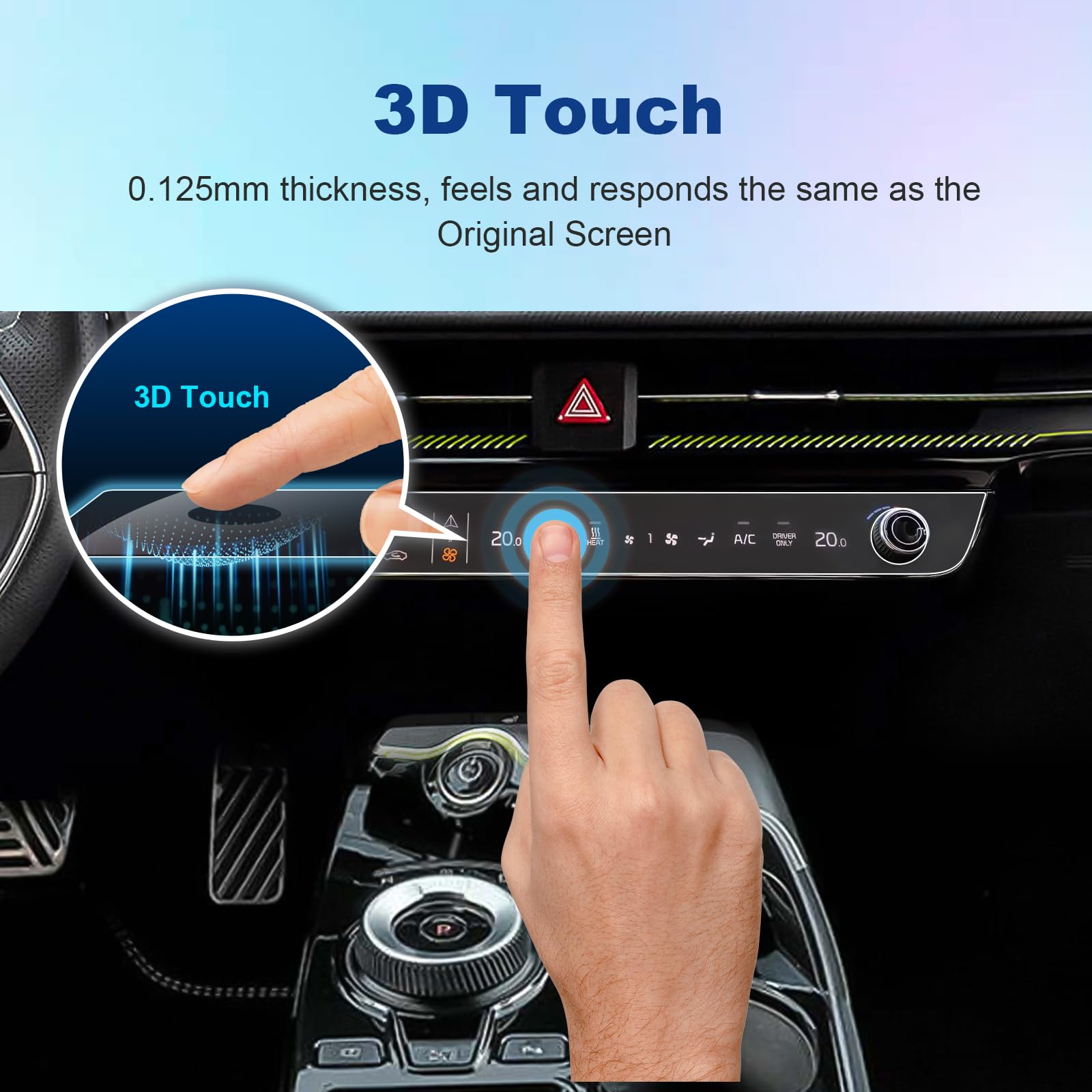 Coleya (2Pc) For Kia Ev6 Screen Protector, 2022 2023 2024 Ac Display Protective Film For Kia Ev6 (Wind/Gt Line/Gt/Light/First Ed