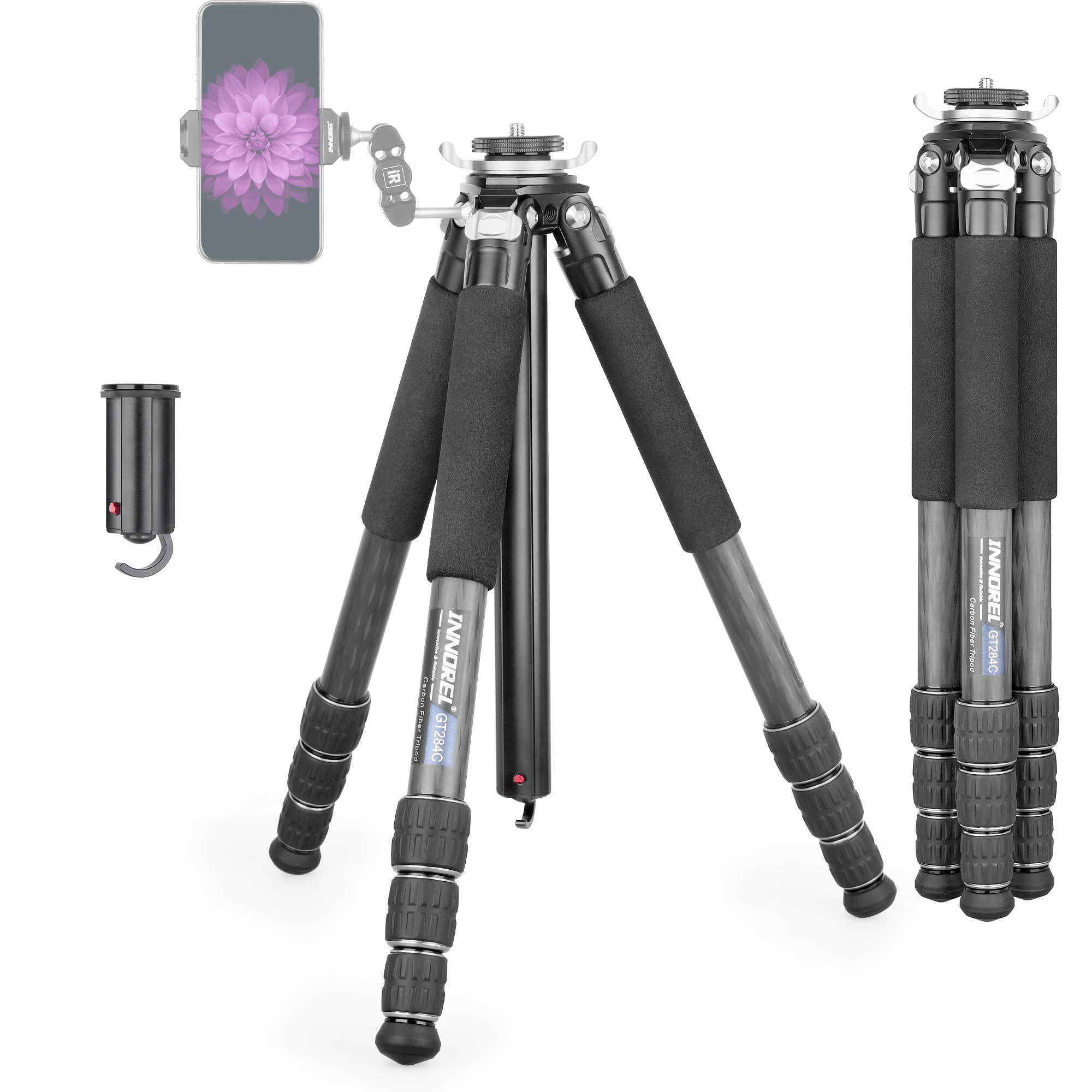 Carbon Fiber Tripod Innorel Gt284C Professional Compact Portable Tripod For Digital Dslr Camera Heavy Duty Camera Stand Support