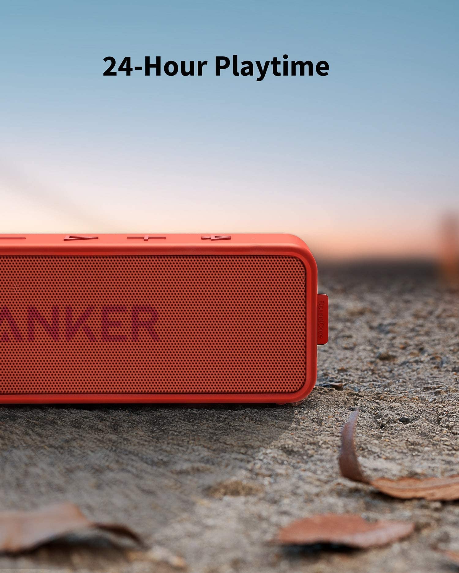Anker Soundcore 2 Portable Bluetooth Speaker, Wireless, Enhanced Bass, 24 Hour Playtime, 66Ft Range, Ipx7 Water Resistant, Built