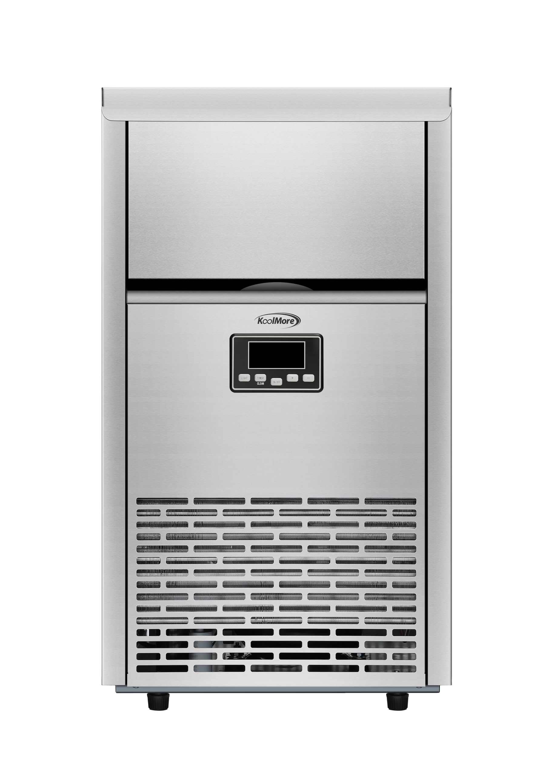 KoolMore 18 in. Commercial Ice Maker Machine, 100 lbs/24H Crescent Ice, 30 lbs Storage, Undercounter or Freestanding Ideal for C