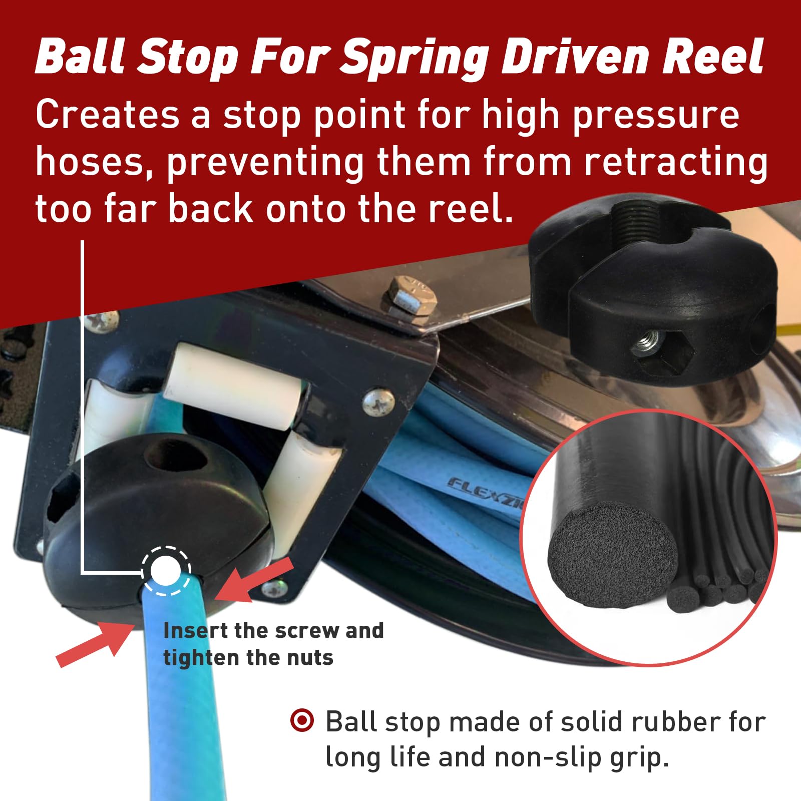 Fixlyfido Ball Stopper For Air Hose Reels   Prevents Tangling And Damage   Compatible With 3/8 Inch Air Hoses