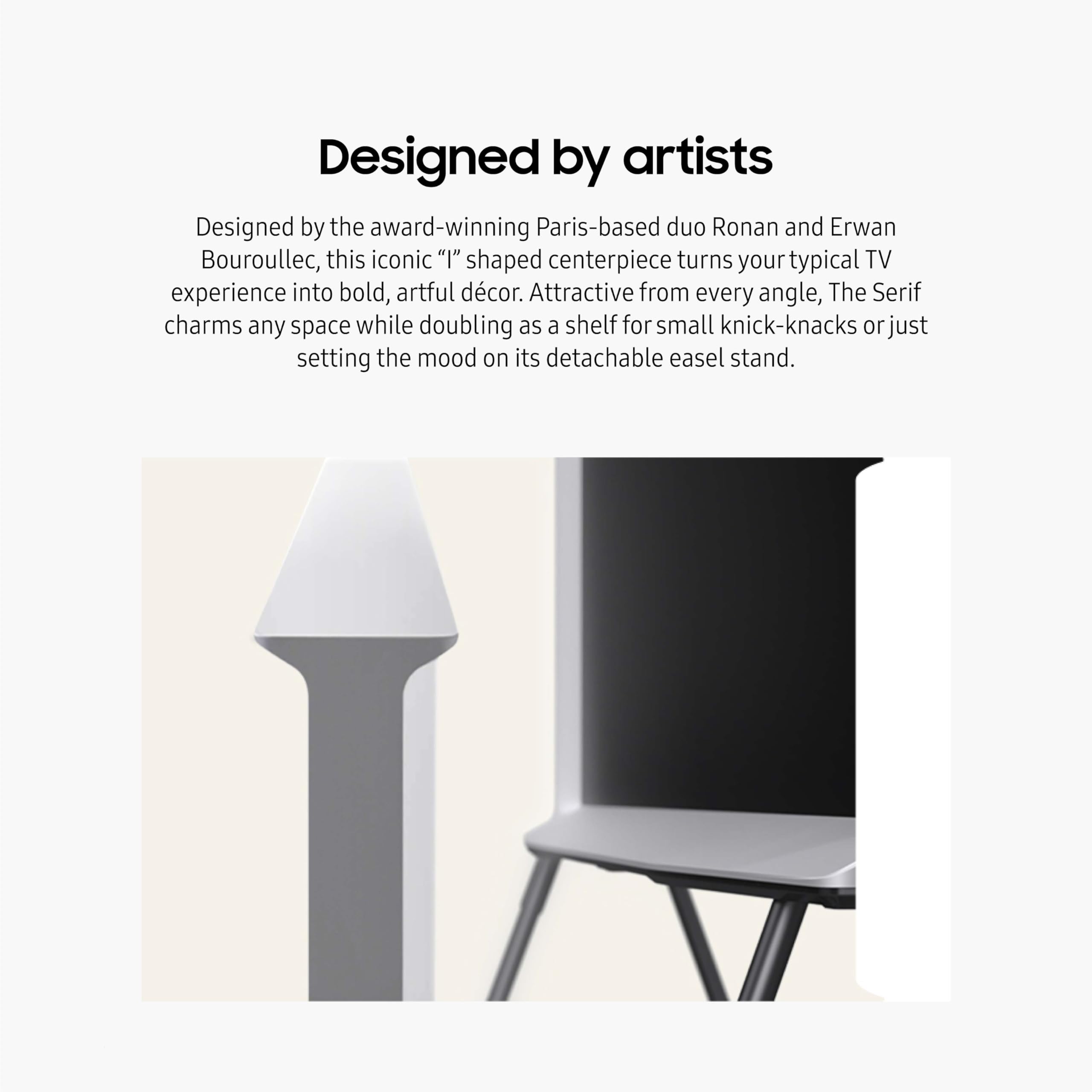 Samsung 55-Inch Class Qled 4K The Serif Ls01D Series Quantum Hdr Smart Tv With 360 L-Shape Design, Anti-Reflection Matte Display