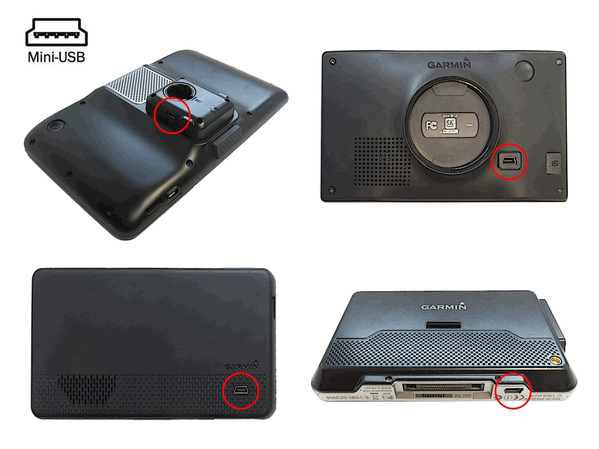 Ramtech Dc 12V 2A Universal Car Charger Power Adapter Cable Cord For Gps + Bonus Stylus Pen, Compatible With Gps Nuvi 50 50Lm 52