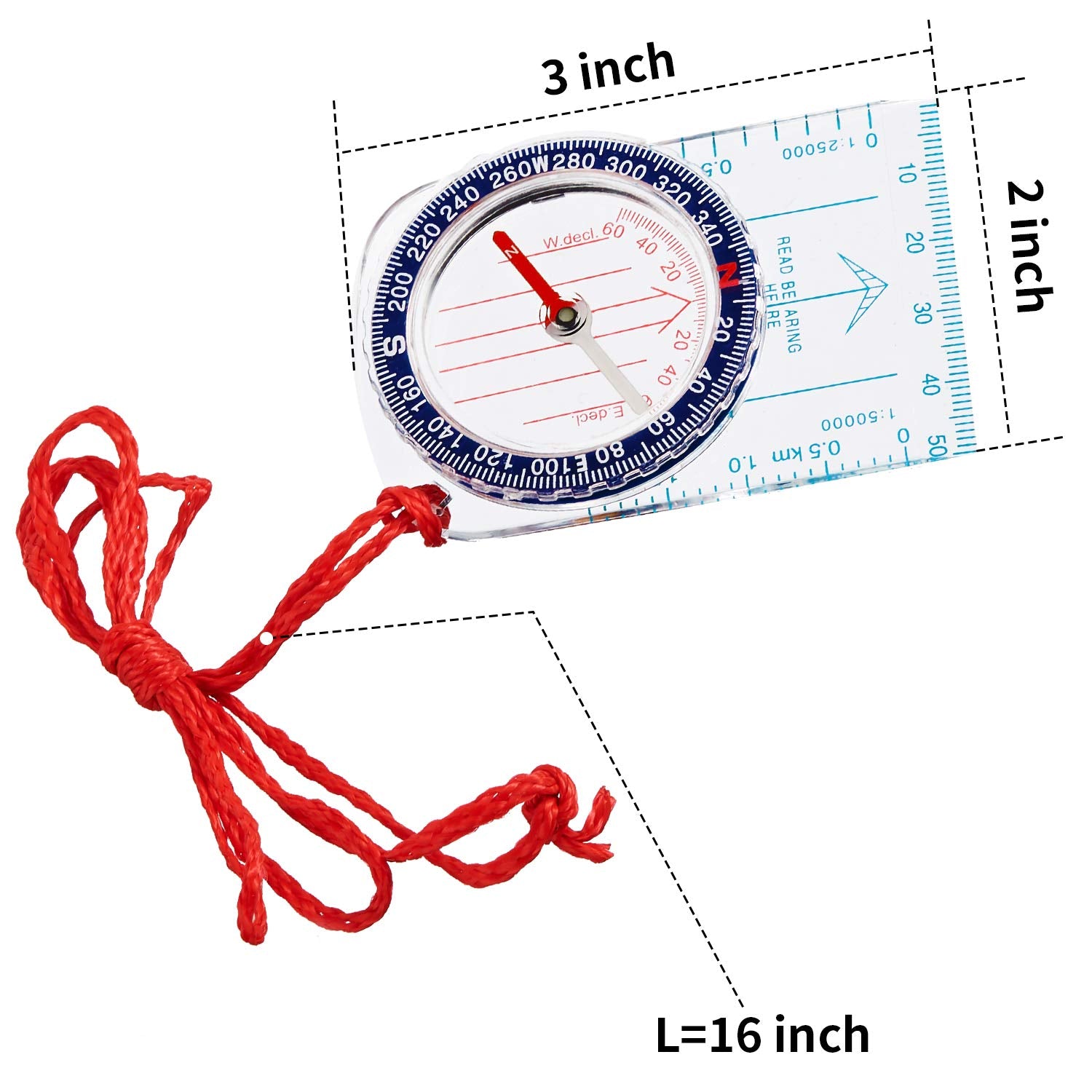 Bbto 9 Pieces Orienteering Compass Hiking Backpacking Camping Compass Map Reading Outdoor Waterproof Compass For Scout Men Women