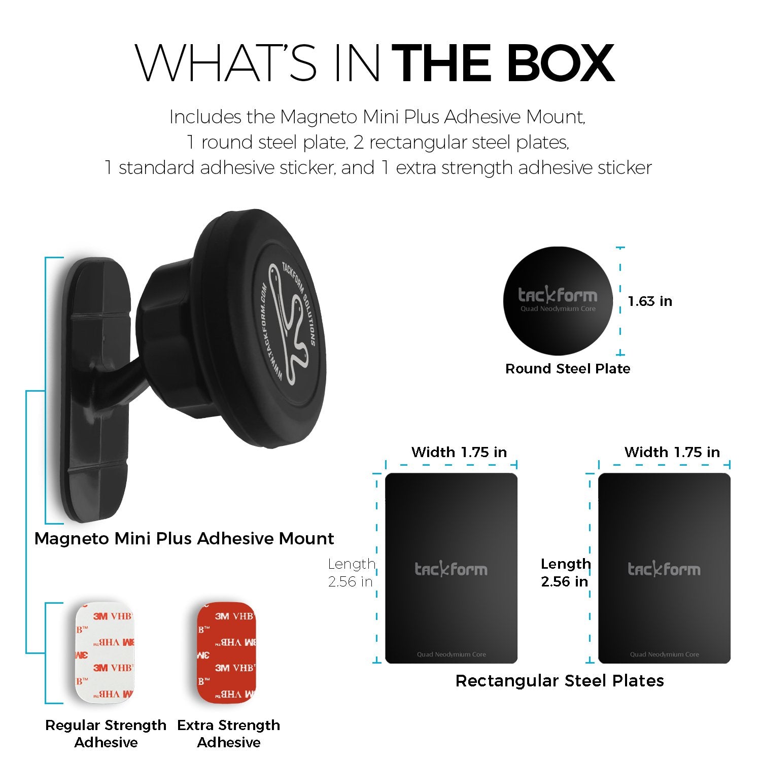 Phone Holder, Tackform Magnetic Phone Mount With Stick On Base [For Car, Kitchen, Bedside, Bathroom] Cell Phone Car Mount [Magne