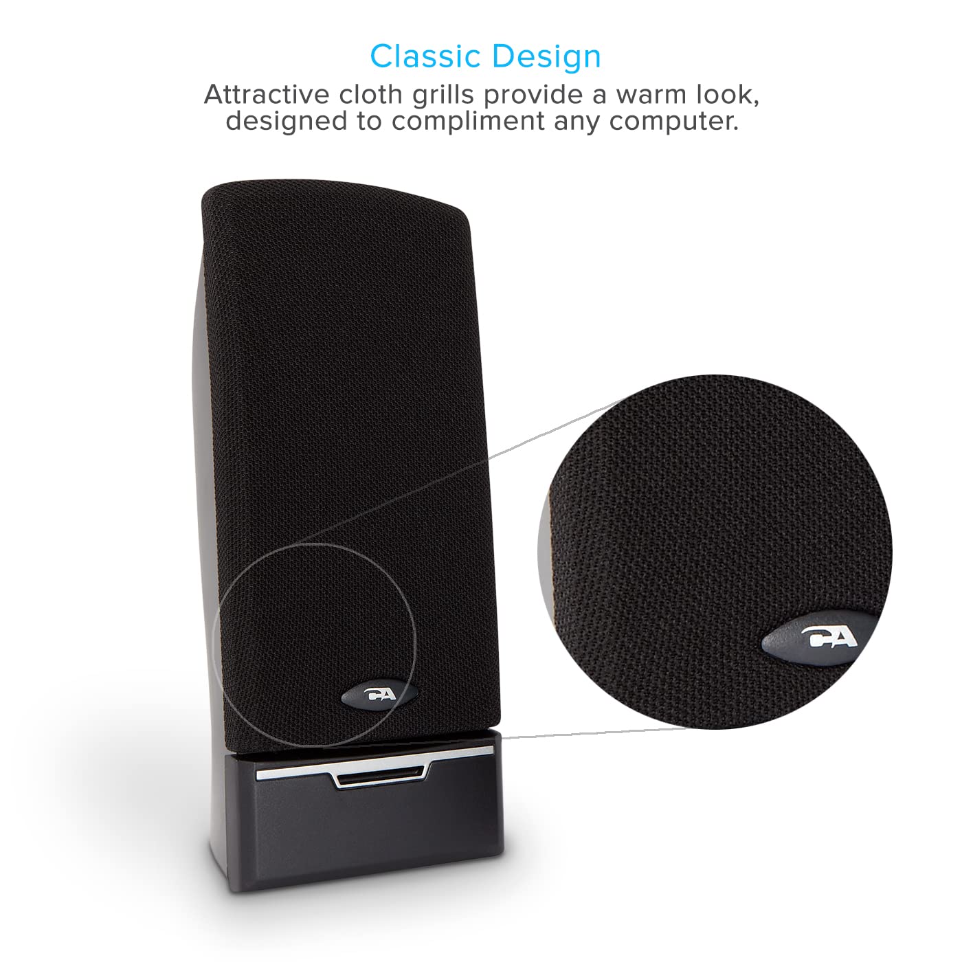 Cyber Acoustics Usb 2.0 Speaker (Ca 2014Usb)      Usb Powered 2.0 Desktop Computer Speakers, Usb C Or Usb A Compatible
