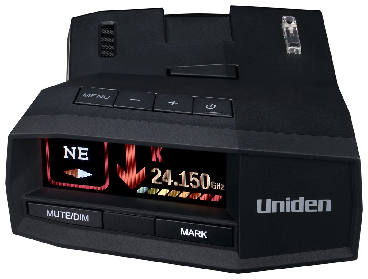 Uniden R8 Extreme Long Range Radar/Laser Detector, Dual Antennas Front & Rear Detection W/Directional Arrows, Built In Gps W/Rea