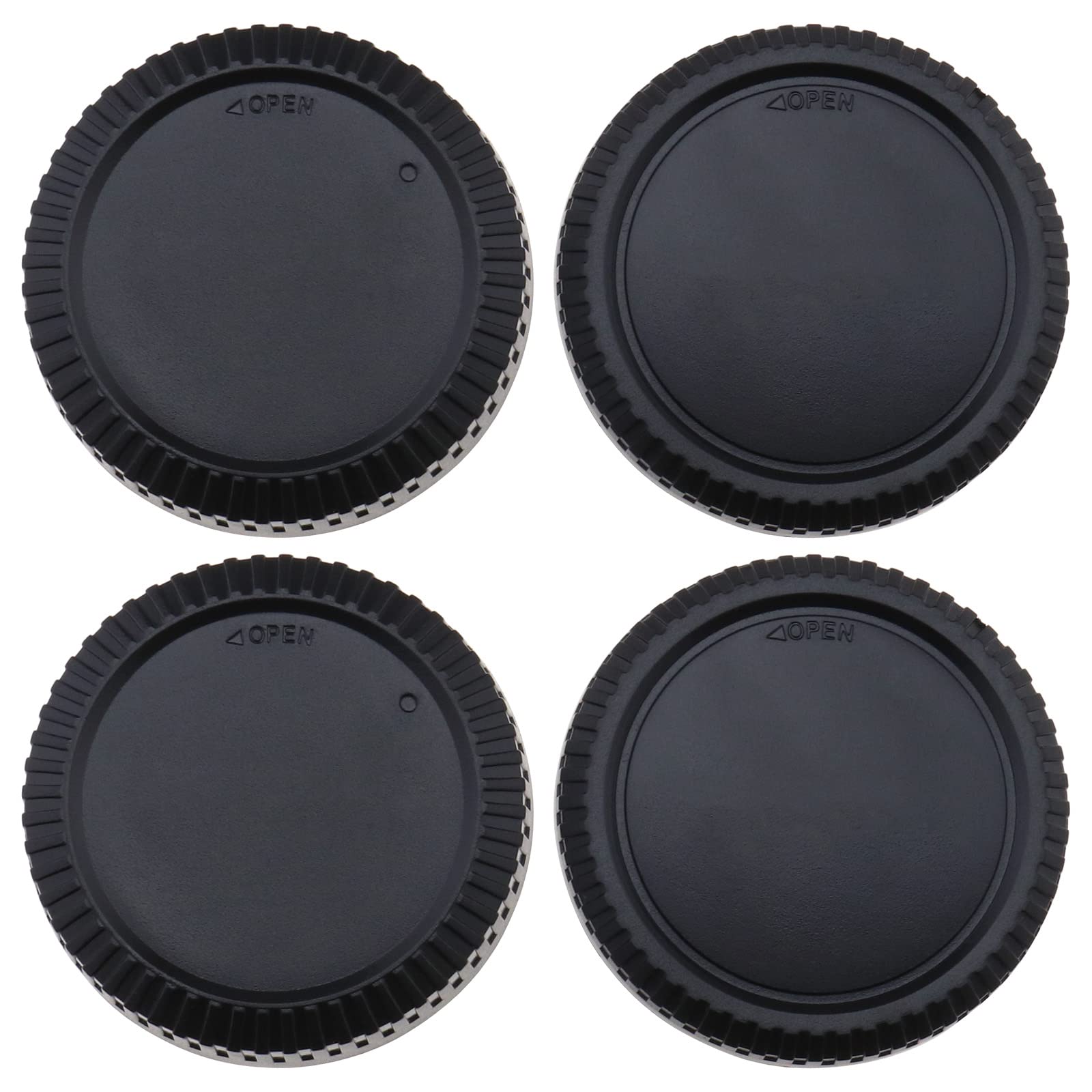 Emagtech 2 Sets Front Body Cap & Rear Lens Cap Cover Kit Compatible With Fuji X Mount Dslr Camera X T4 X T3 X T2 X T1 X T30 X T2