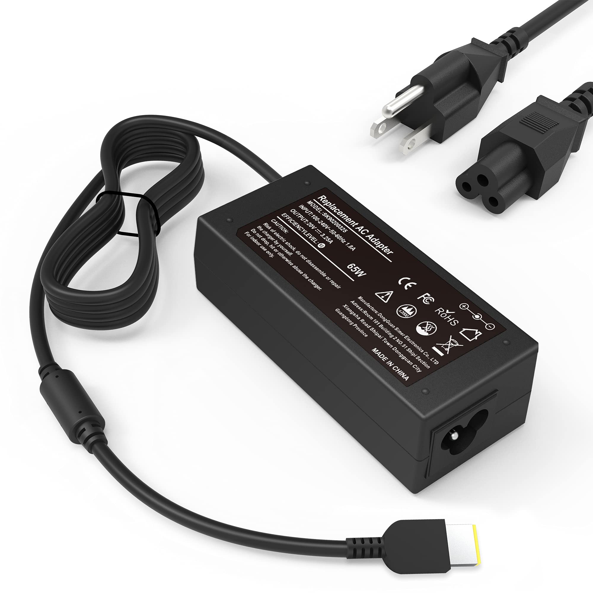 65W Lenovo Laptop Charger For Lenovo Thinkpad X1 X270 X240 X240S X250 T470 T450S T440 T440S T460S T460 T450 T440P T540P T470S T431S T560 T570 T550 E570 E560 E550 E540 G50 45 G50 80 Power Supply.