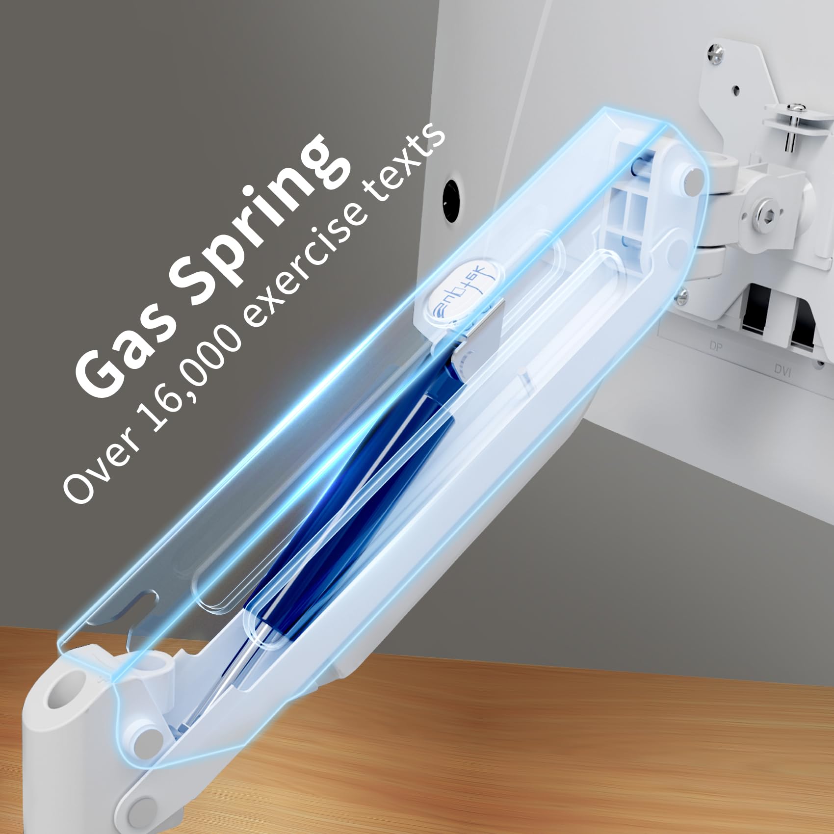 Suptek Monitor Mount Gas Spring Monitor Arm Desk Mount Single Monitor Stand Fully Adjustable Fits 17 20 22 23 24 26 27 Inch Moni