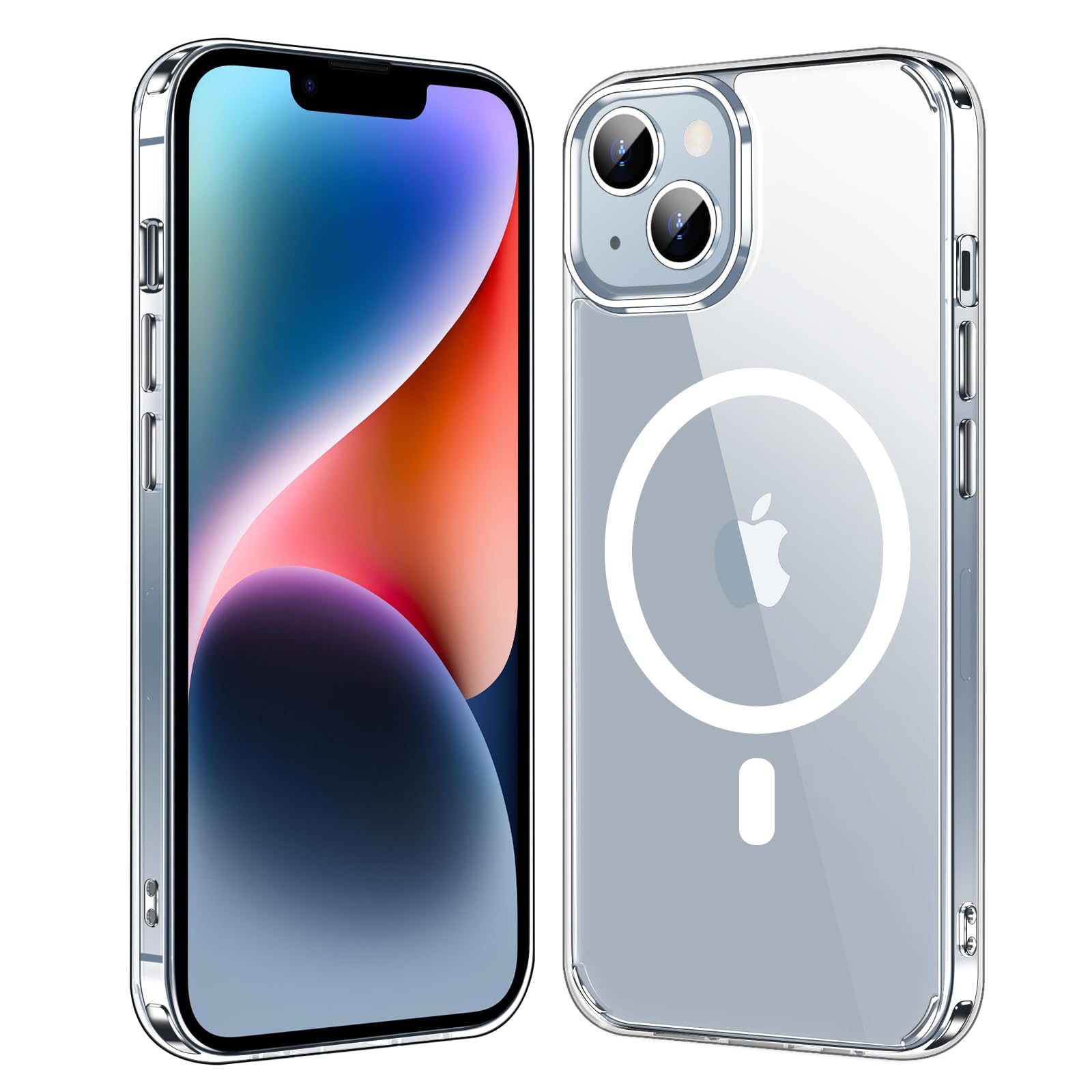 Jaroco For Iphone 13 Case, Iphone 13 Magnetic Case [Compatible With Magsafe] Clear Anti Yellowing Slim Shockproof Anti Fingerpri