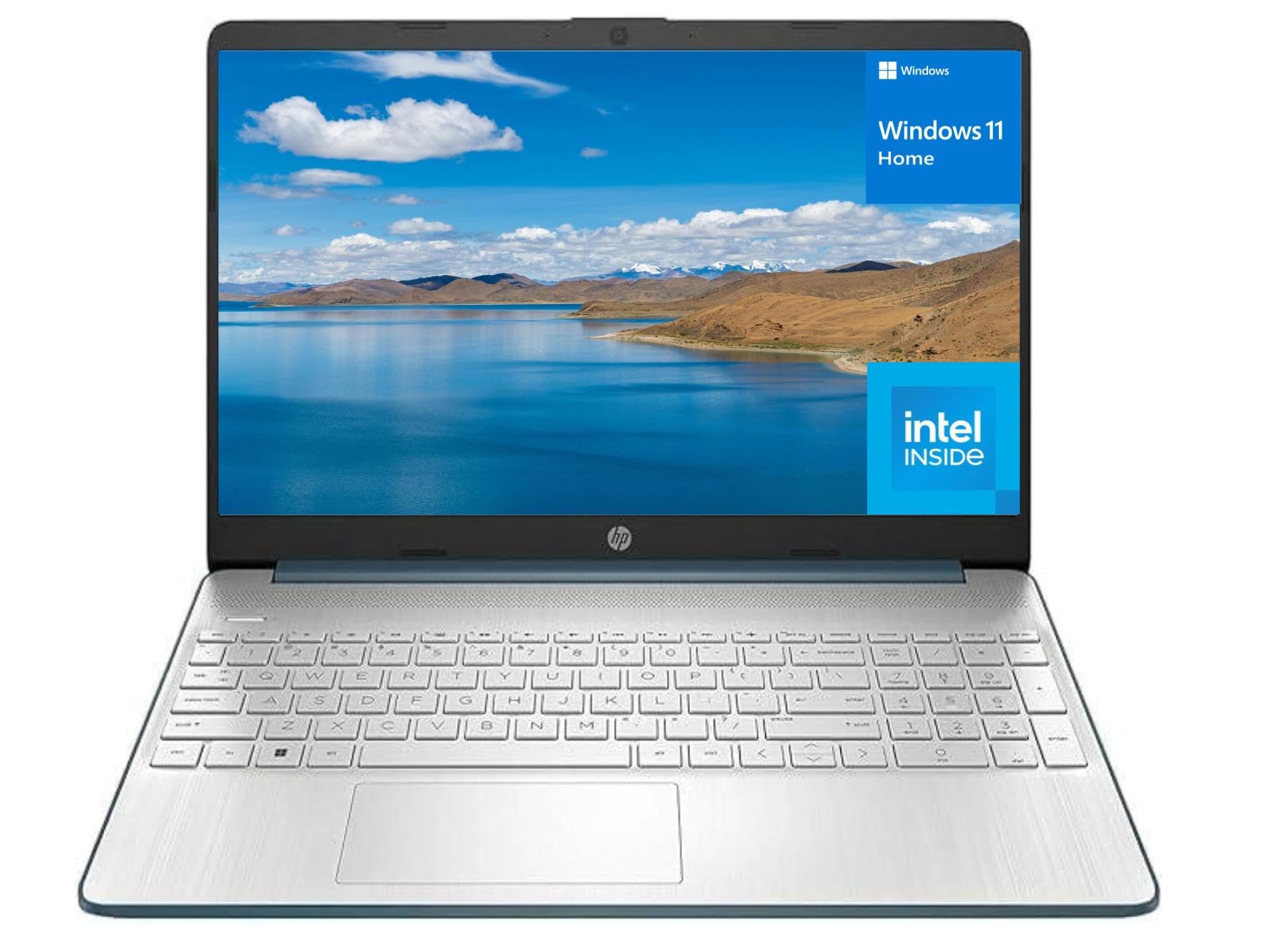 hp 15.6 Portable Laptop, HD Display, Intel Quad-Core Processor, 16GB RAM, 128GB Storage, Wi-Fi 6, Webcam, HDMI, Numeric Keypad, 