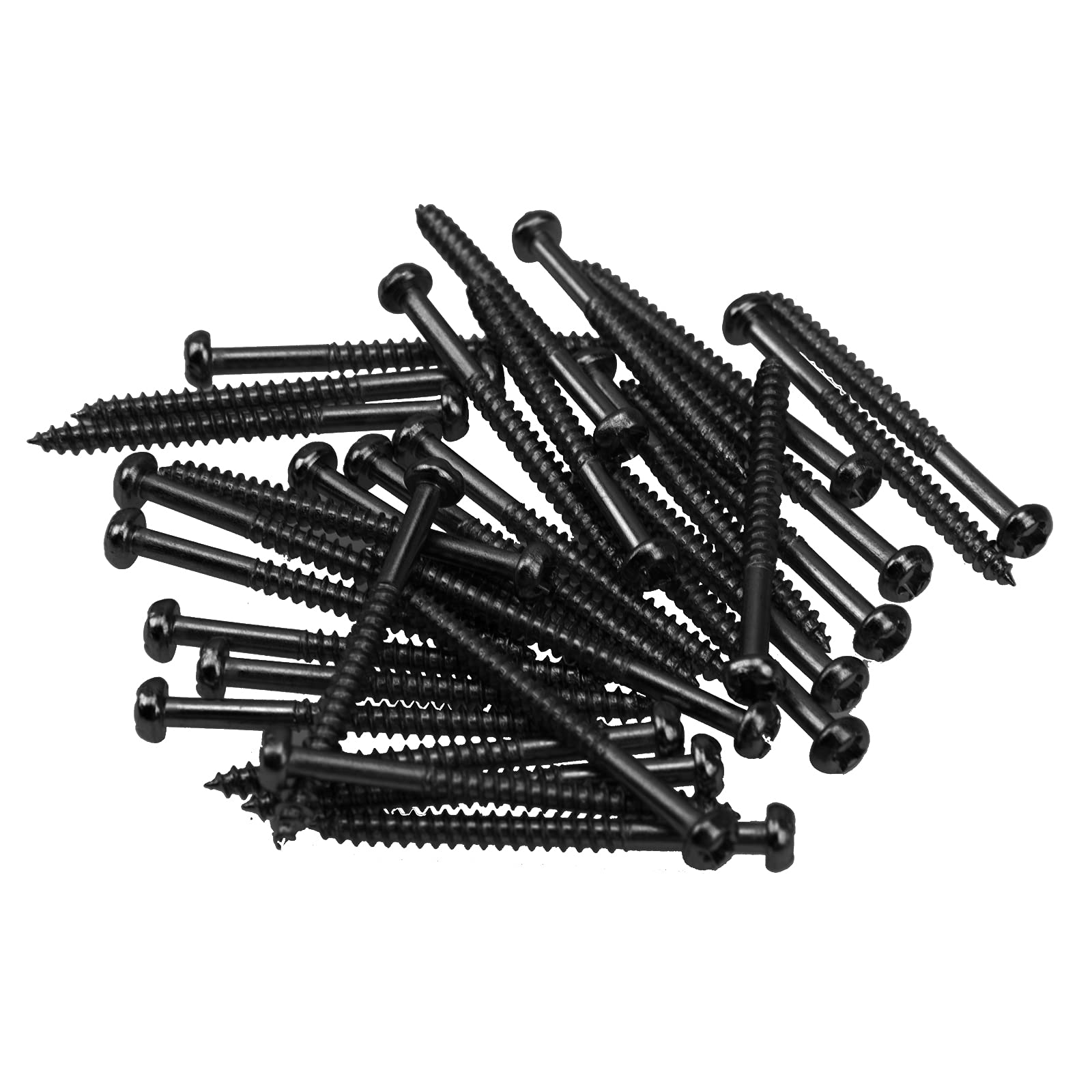 32Pcs Yootones Bass Pickup Mounting Screws Springs Compatible With P Bass Jazz Bass Or P90 Pickups (Black)