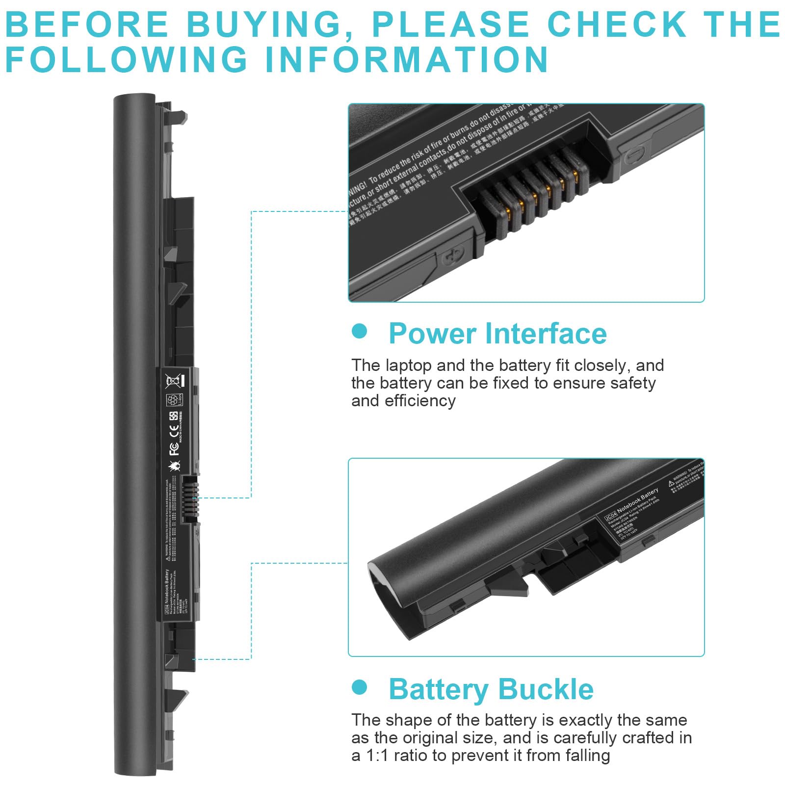 919700 850 Laptop Battery For Hp Spare 919681 221 919682 121 919682 421 919682 831 919701 850 Jc03 Jc04 15 Bs000 15 Bw000 15 Bs0