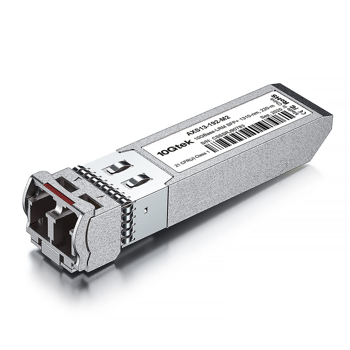 10Gtek 10Gbase Lrm Sfp+ Transceiver, Mmf Multimode Lc Fiber Optic Module, Up To 220M, For Cisco Sfp 10G Lrm, Meraki Ma Sfp 10Gb 