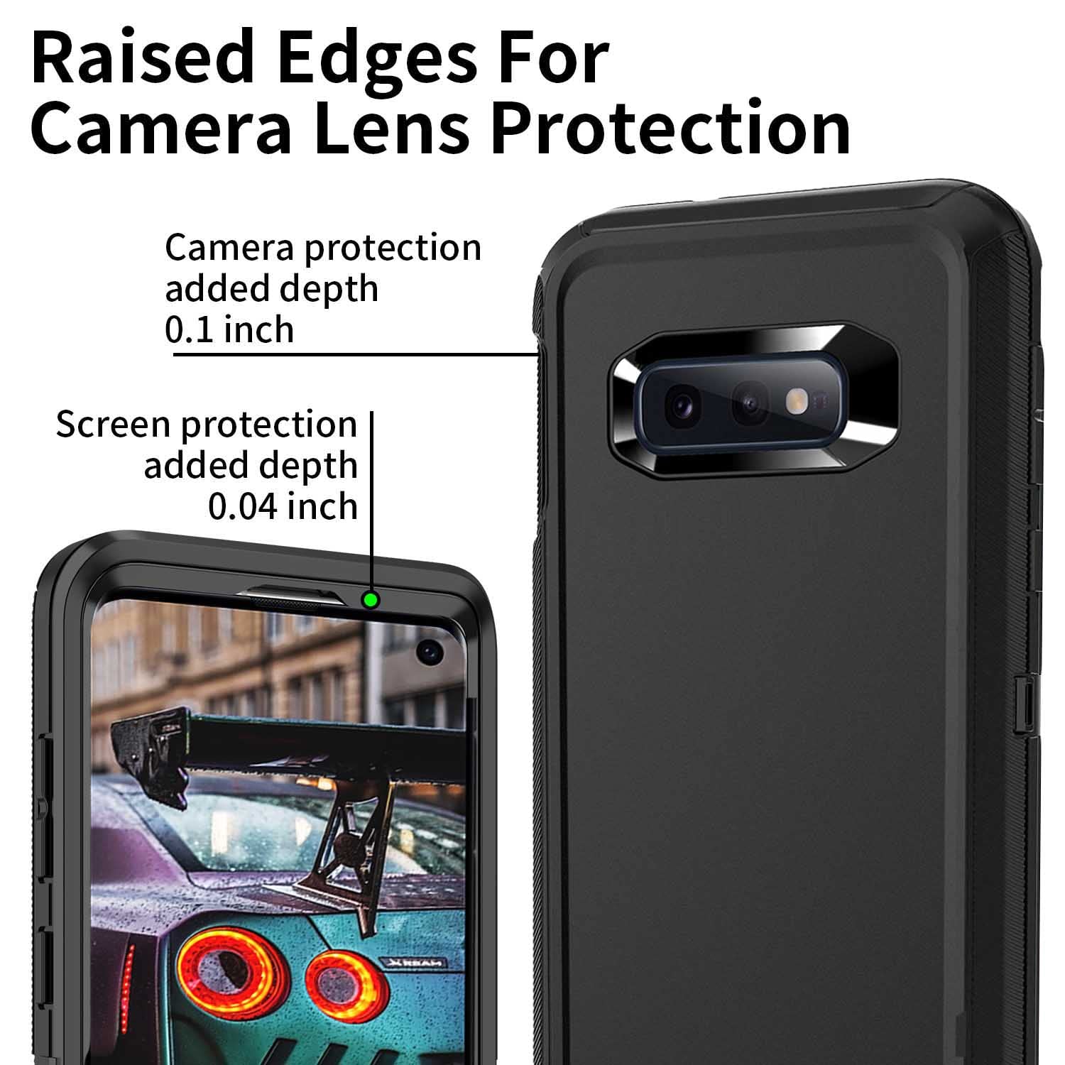 Mieziba For Galaxy S10E Case,Shockproof Dropproof Dustproof,3 Layer Full Body Protection Heavy Duty High Impact Hard Cover Case