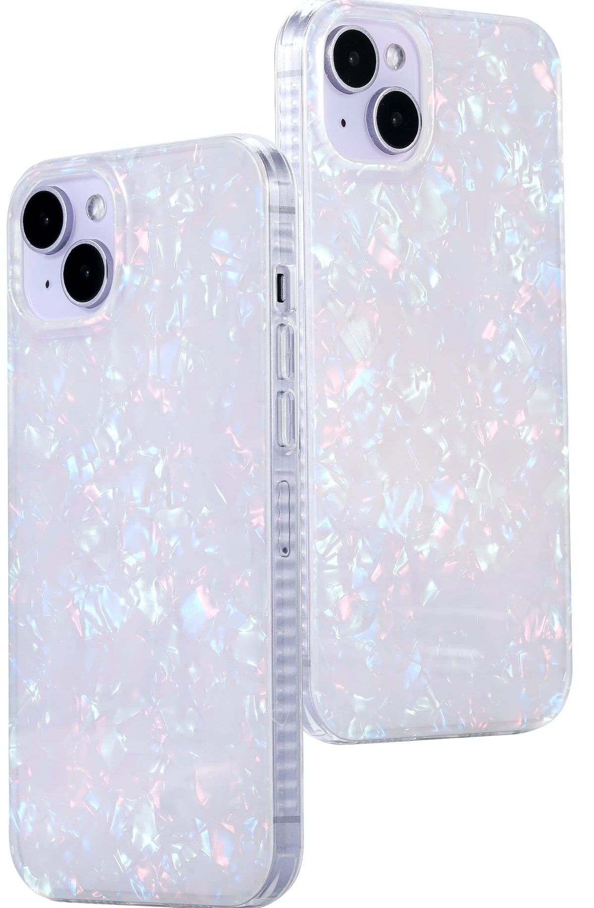 Lonli Hue   (For Iphone 14 Plus)   White Pearl Tort Cute Phone Case (For Women, Girls And Men   Unique And Aesthetic