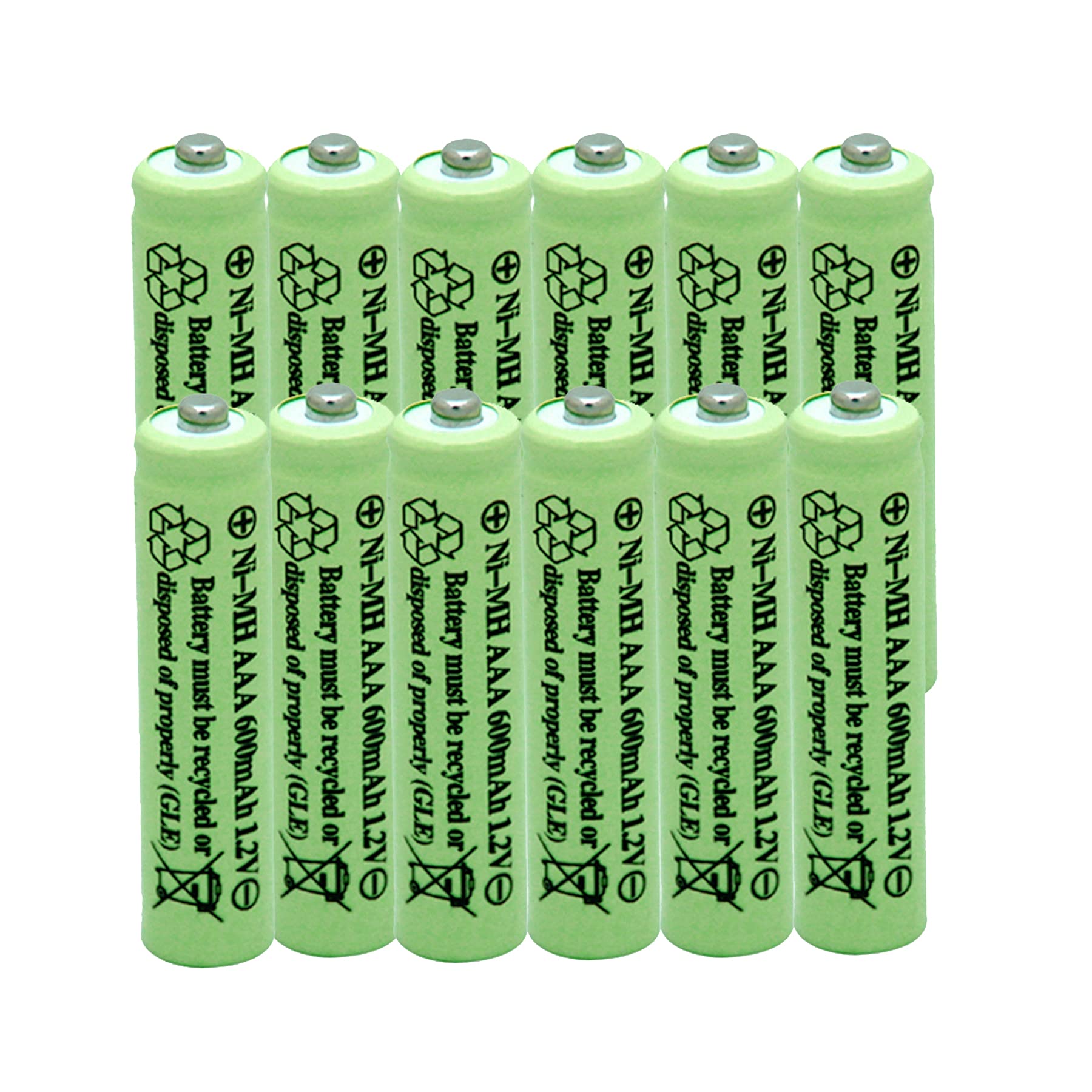 Qblpower Solar Light Batteries Aaa Triple A Nimh 600Mah 1.2V Rechargeable For Garden Lights Remotes Mice(12Pcs)