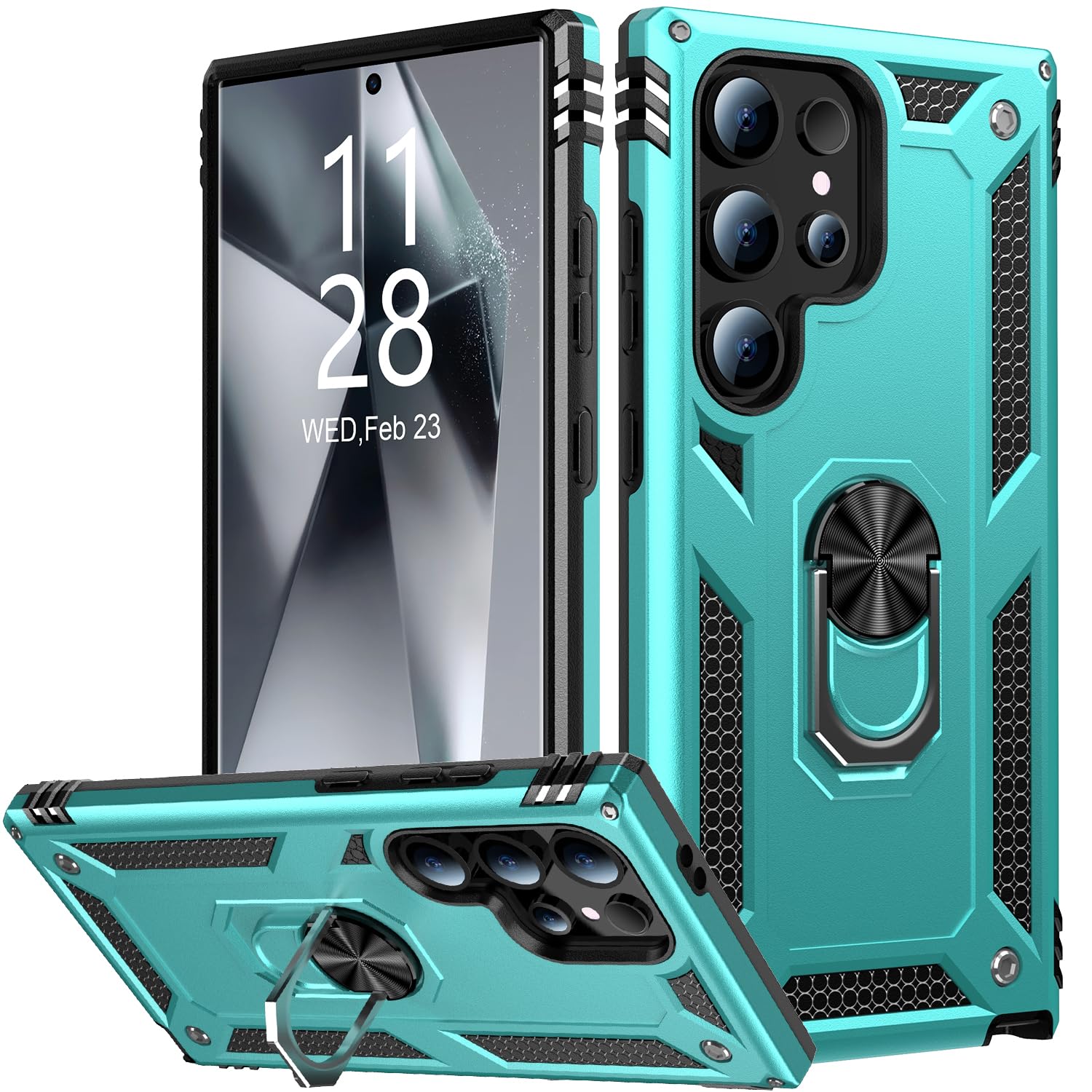 Ikazz For Galaxy S24 Ultra Case,Military Grade Shockproof Heavy Duty Protective Phone Cover Pass 16Ft Drop Test With Magnetic Ki