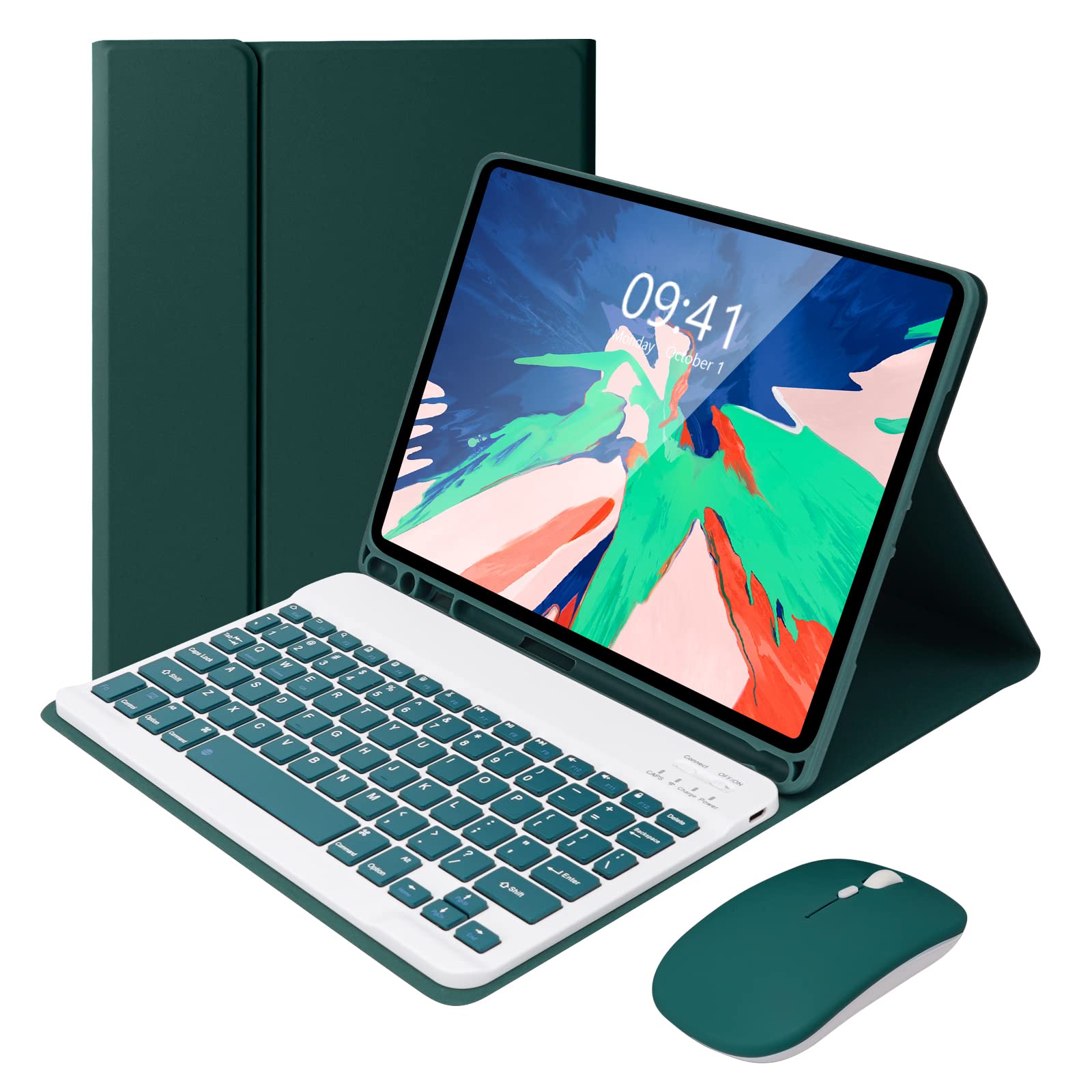 SOPPY Keyboard Case for iPad with Mouse, Compatible for iPad Air 6th (M2) 11 2024, iPad Air 5th, iPad Air 4th, iPad Pro 11 inch 