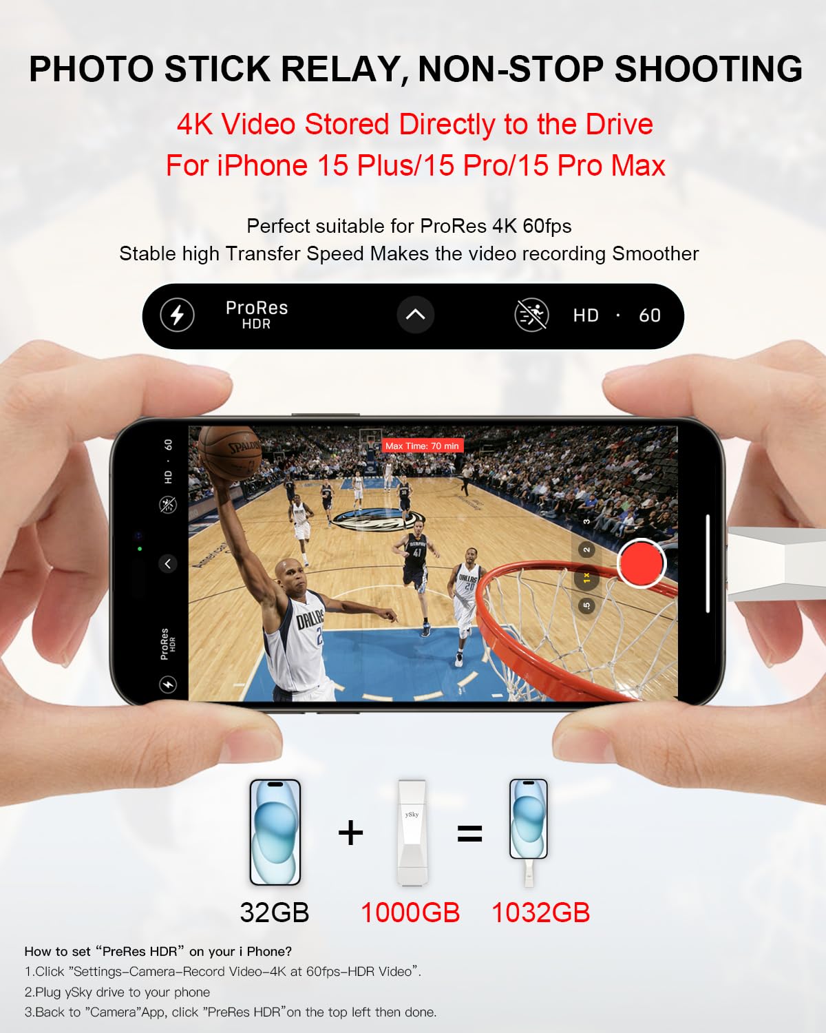 Ysky 1Tb Usb 3.2 Ssd Solid State Flash Drive,500Mb/S High Speed Usb C+ Usb A 3.2 Gen2 Usb Thumb Drive,2In1 Usb C Drive Stick For