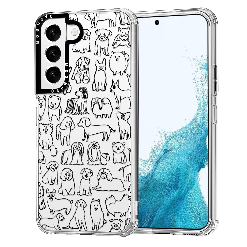 Mosnovo Case For Samsung Galaxy S22 Plus, [Buffertech 6.6Ft Military Grade Drop Protection] [Anti Peel Off Tech] Clear Tpu Bumpe
