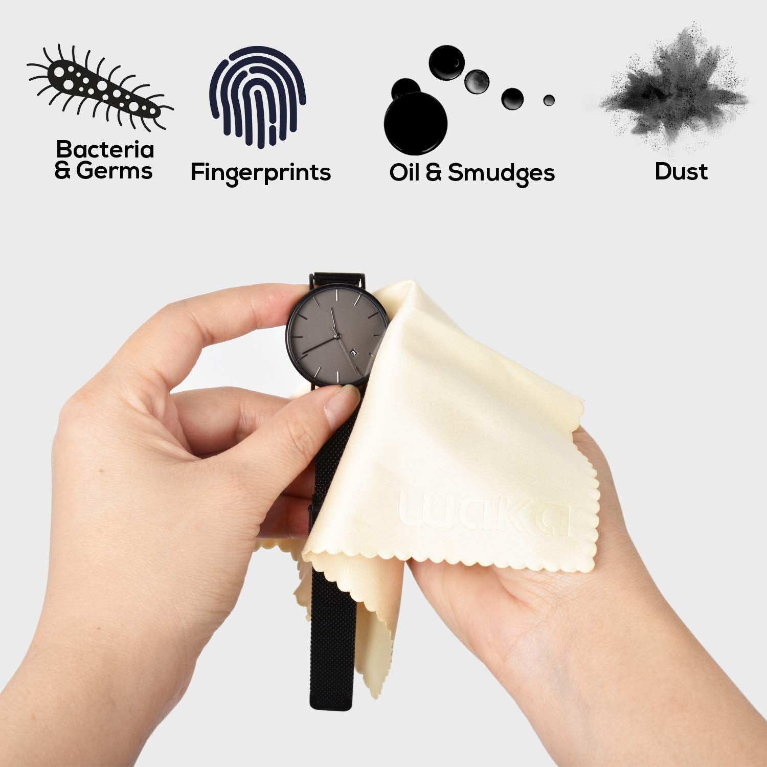 Waka 10 Pack Upgraded Microfiber Cleaning Cloth, 6X7 Lint Free Cloth For Eyeglasses, Camera Lens, Cell Phones, Lcd Screens, Comp