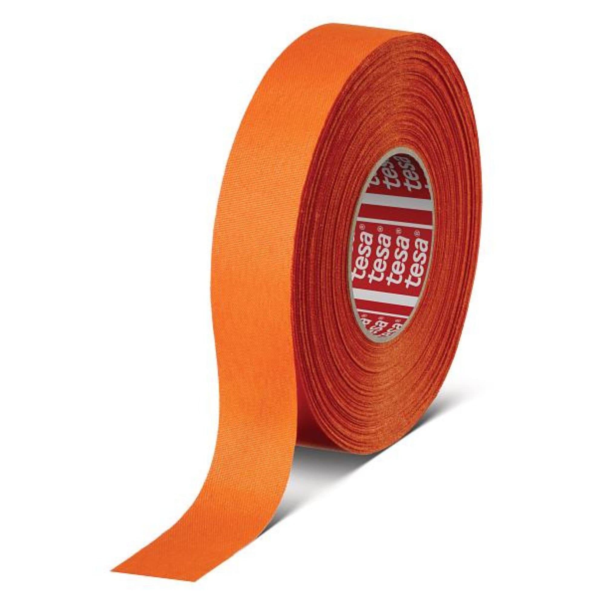 Tesa Pet Cloth Wire Harness Tape [Flame Retardant] (51036): 3/4 In. X 27.3 Yds. (Orange)