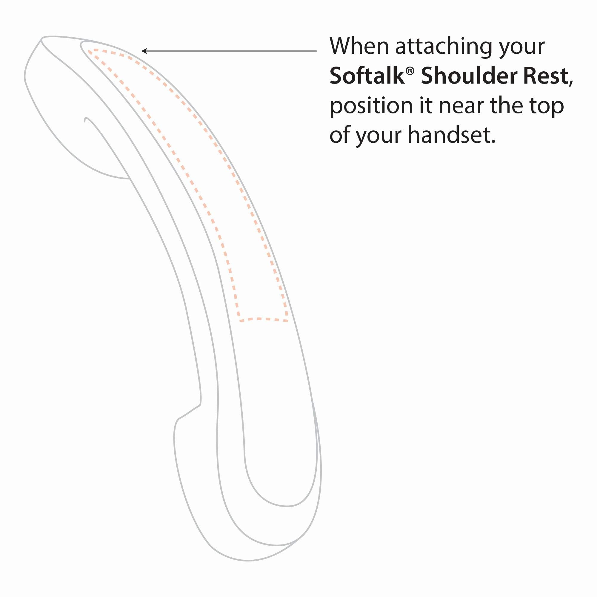 Softalk Ii Antibacterial Phone Shoulder Rest, Landline Office Telephone Accessory With Nonslip Ergo-Grip Cushion And Self-Adhesi