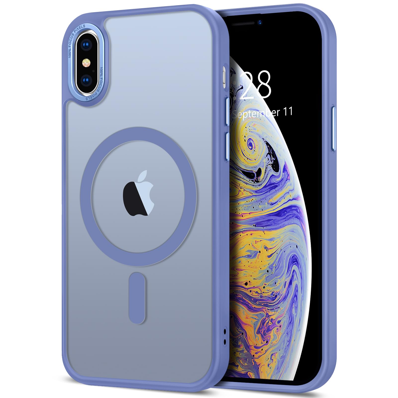Hython Case for iPhone X Case, for iPhone Xs Case Magnetic Translucent Matte Phone Cases 5.8  [Compatible with MagSafe] Thin Sli