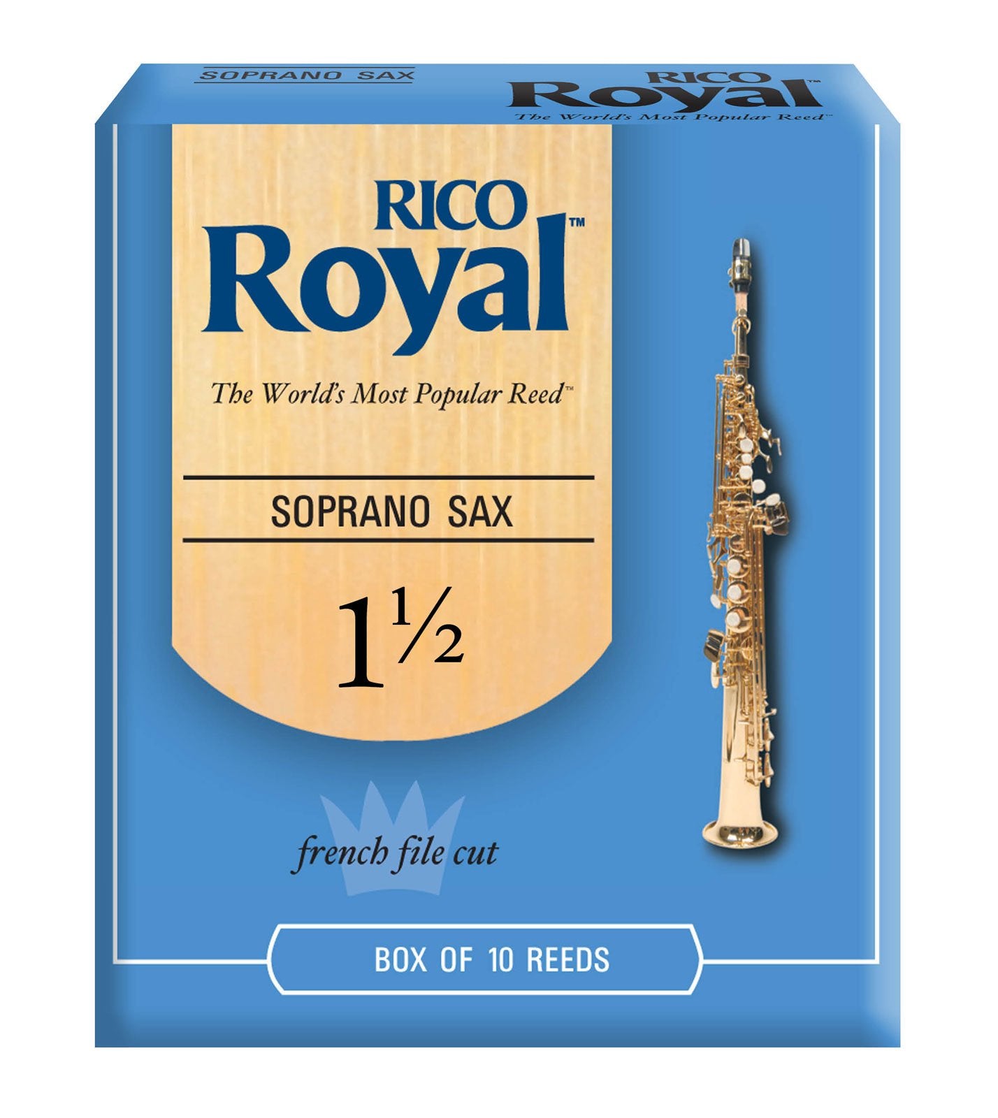 DAddario Woodwinds - Royal Soprano Saxophone Reeds - Soprano Sax Reeds with Strong Spine - Great for Classical or Jazz - Streng